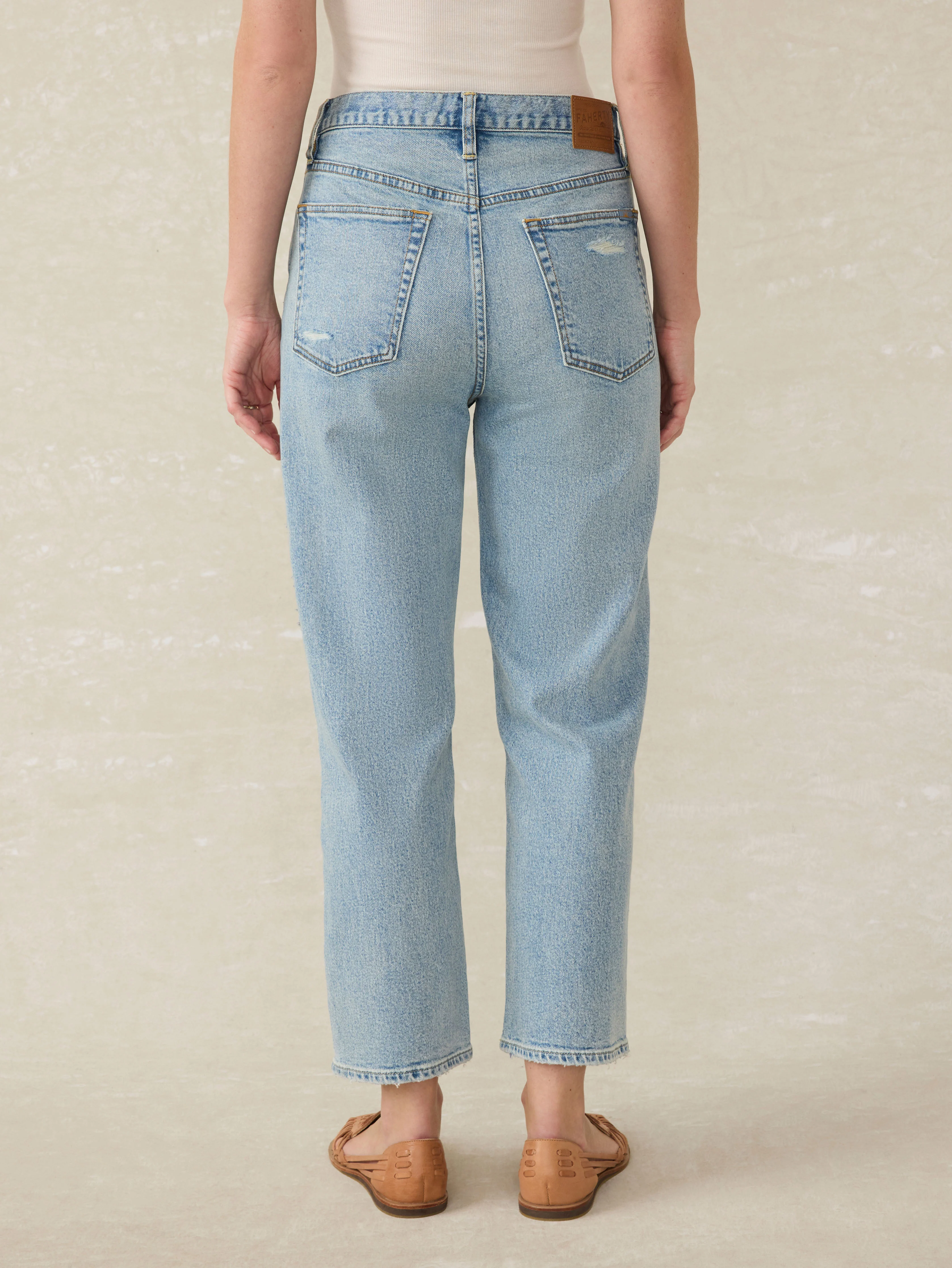 90S Crop Patchwork Jean - Heirloom Indigo Wash - Image 2