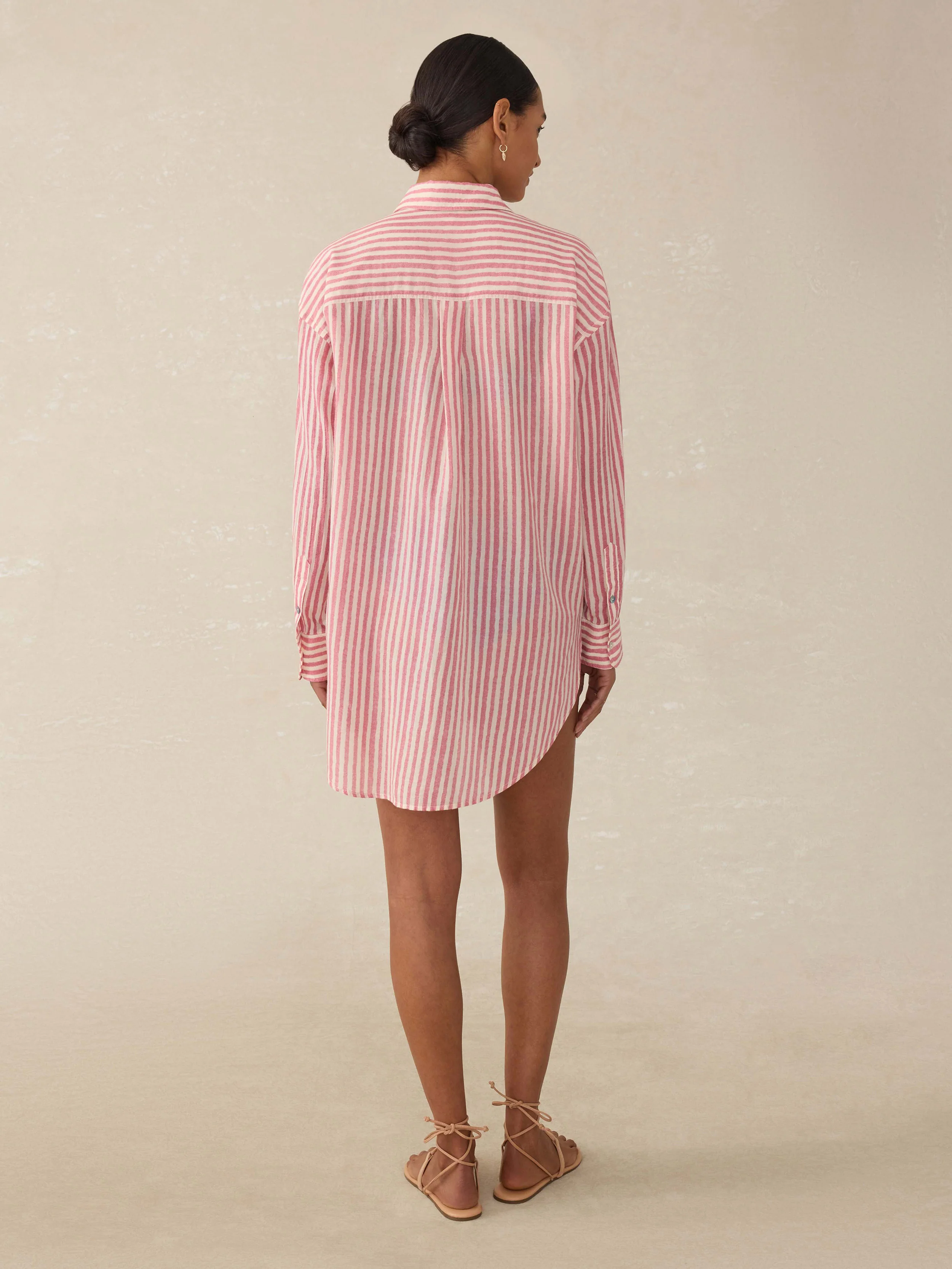 Arizona State University Haze Shirtdress - Rose Watercolor Stripe - Image 2