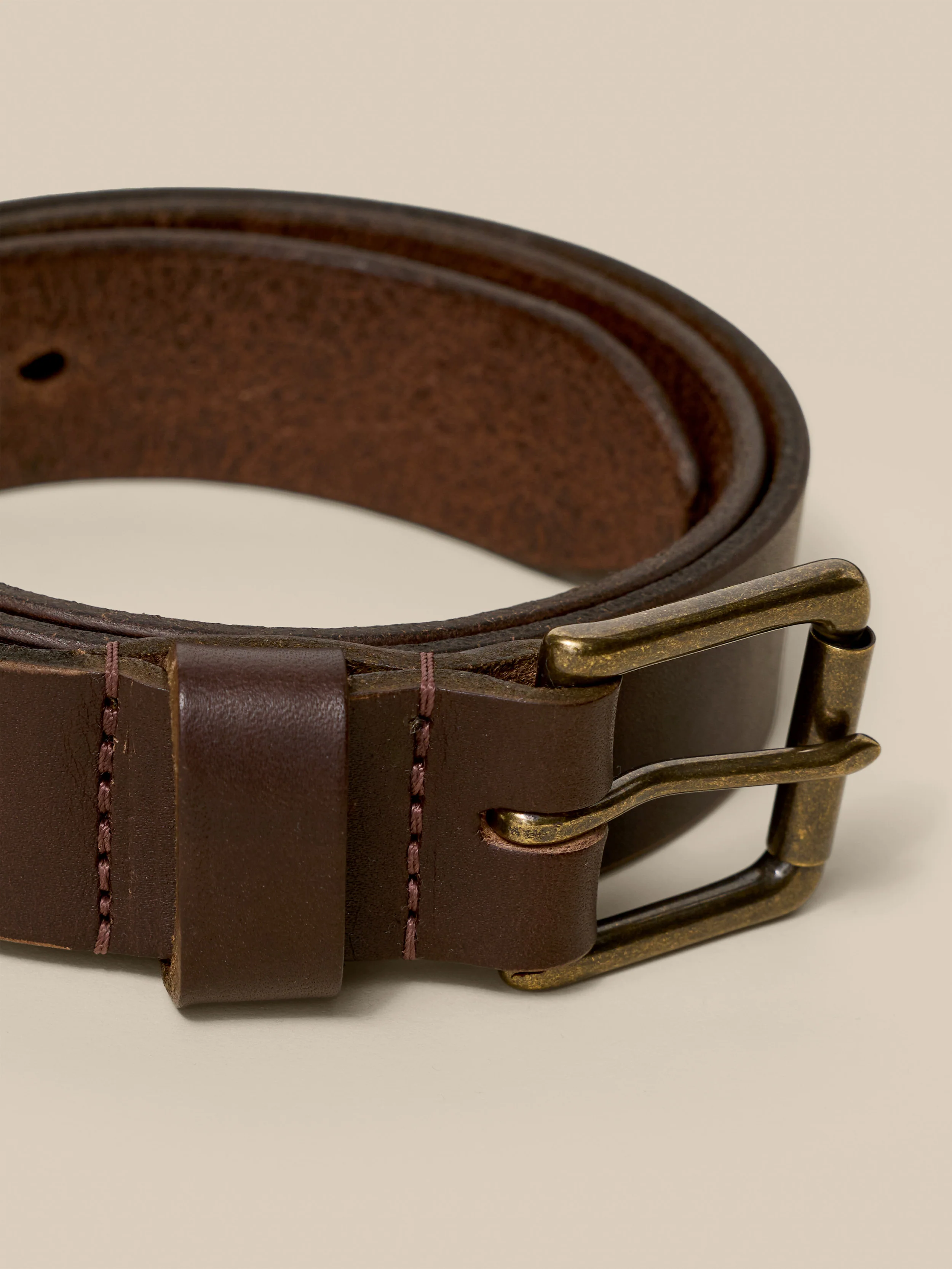 Leather Belt - Brown - Image 2