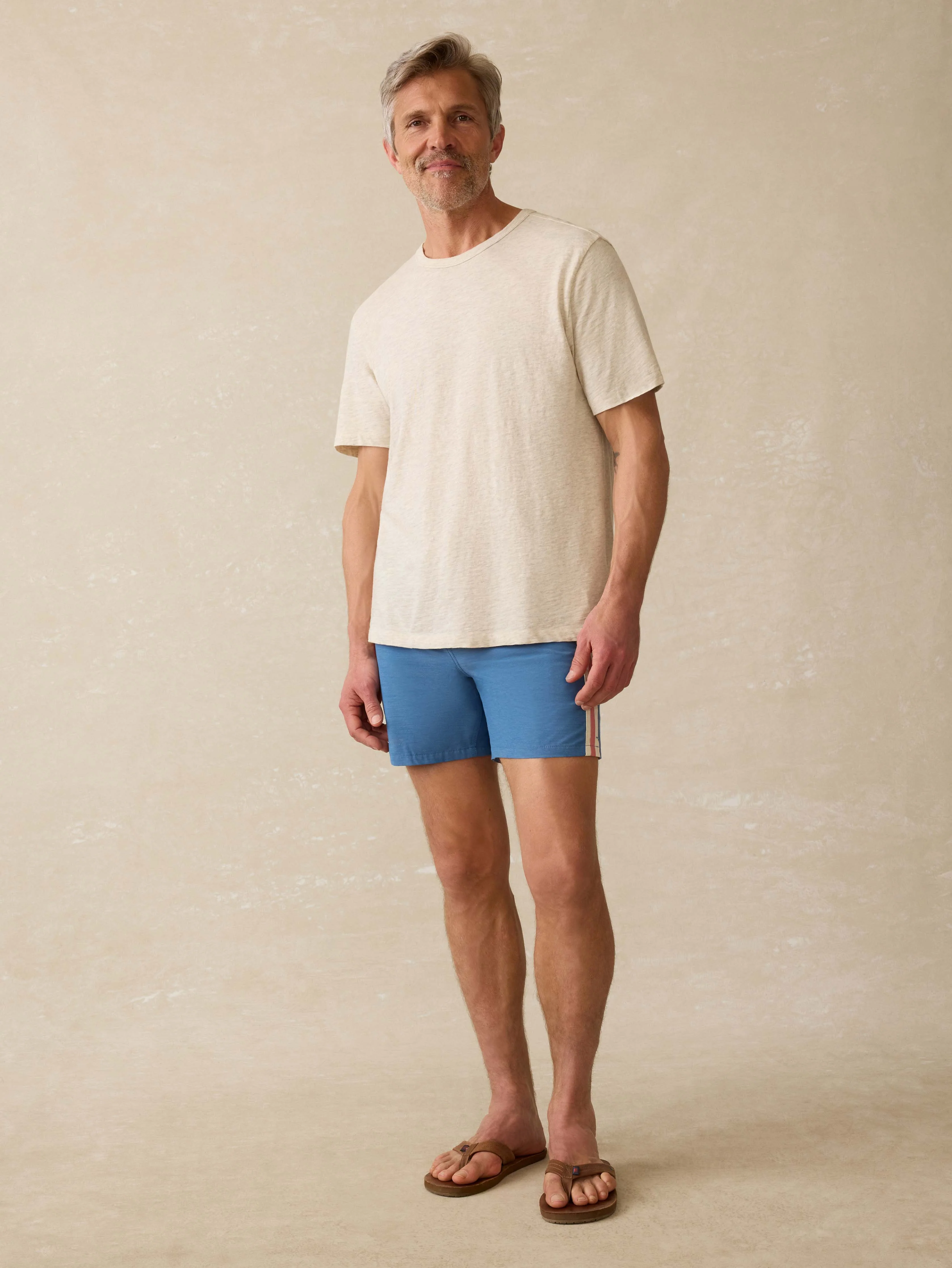 Biarritz Boardshort - Blue Horizon Stripe - Image 4