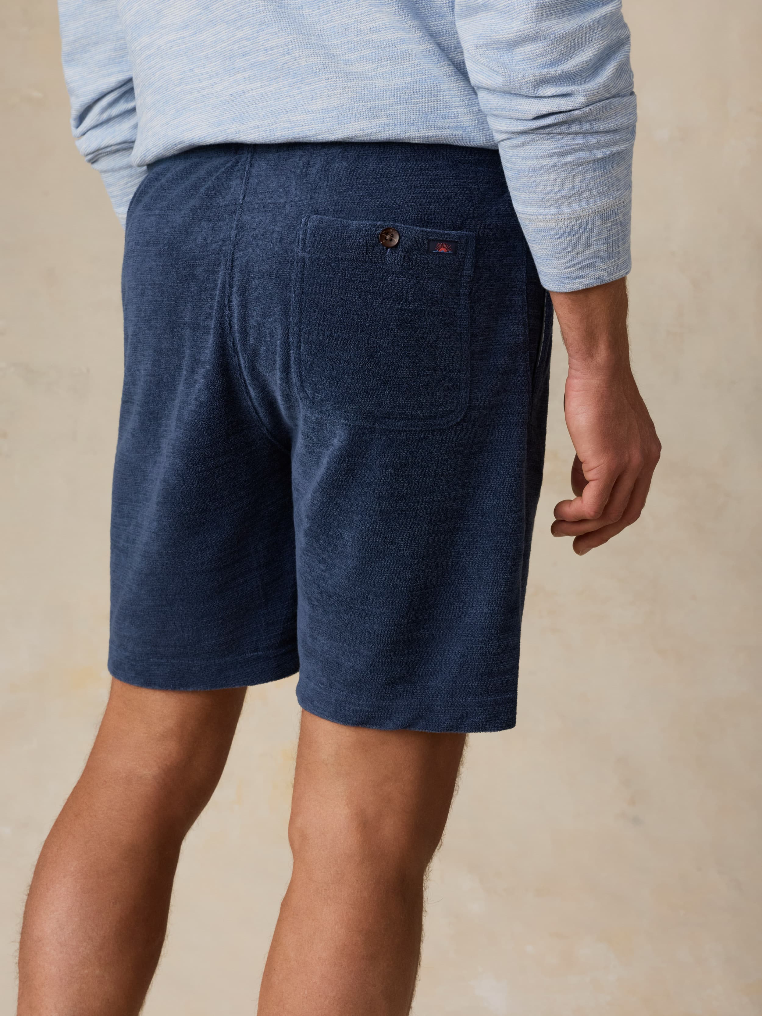 Cabana Towel Terry Sweatshort - Deep Navy - Image 5