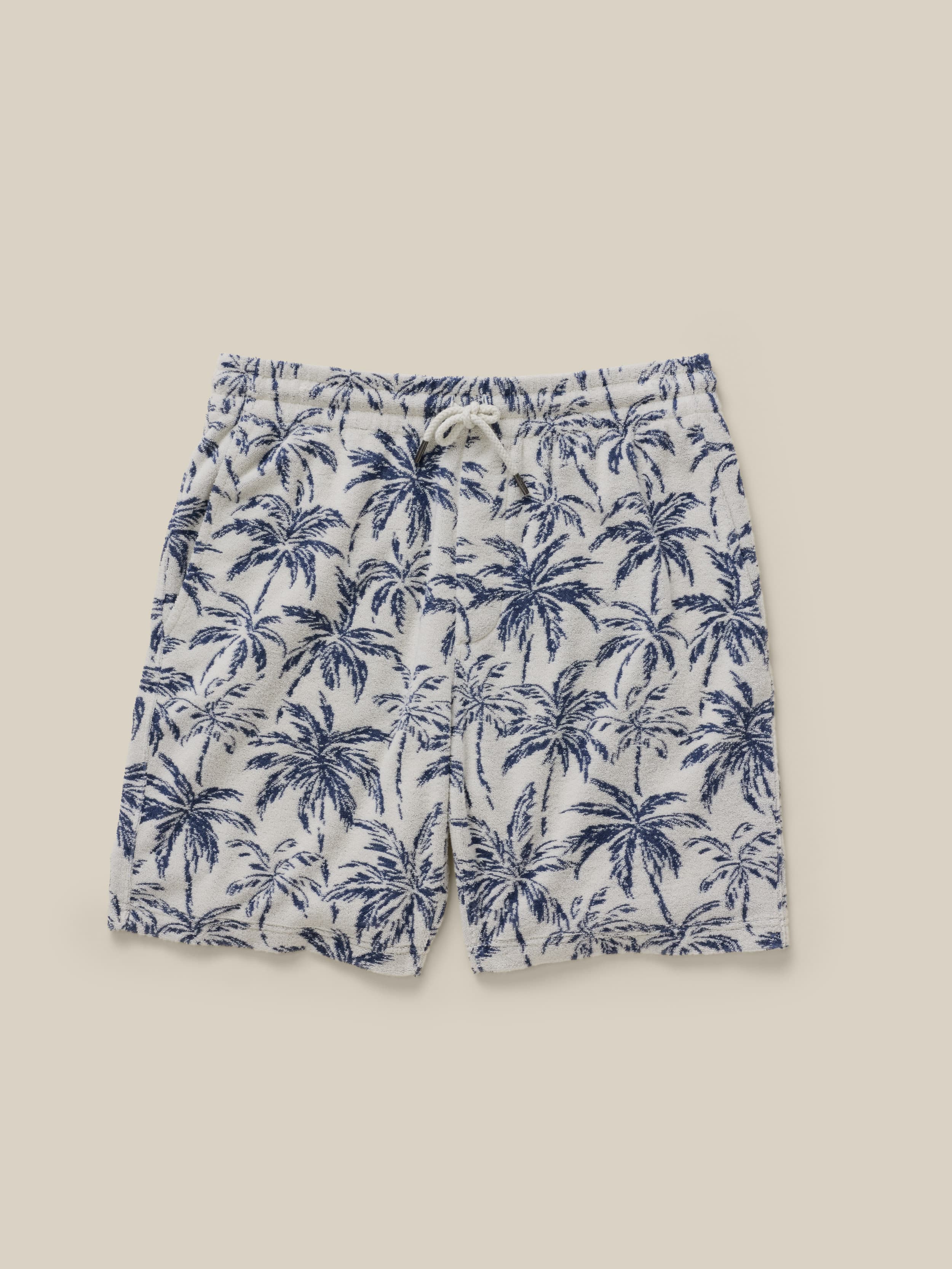 Cabana Towel Terry Sweatshort - Ivory Tropic Trees - Image 8