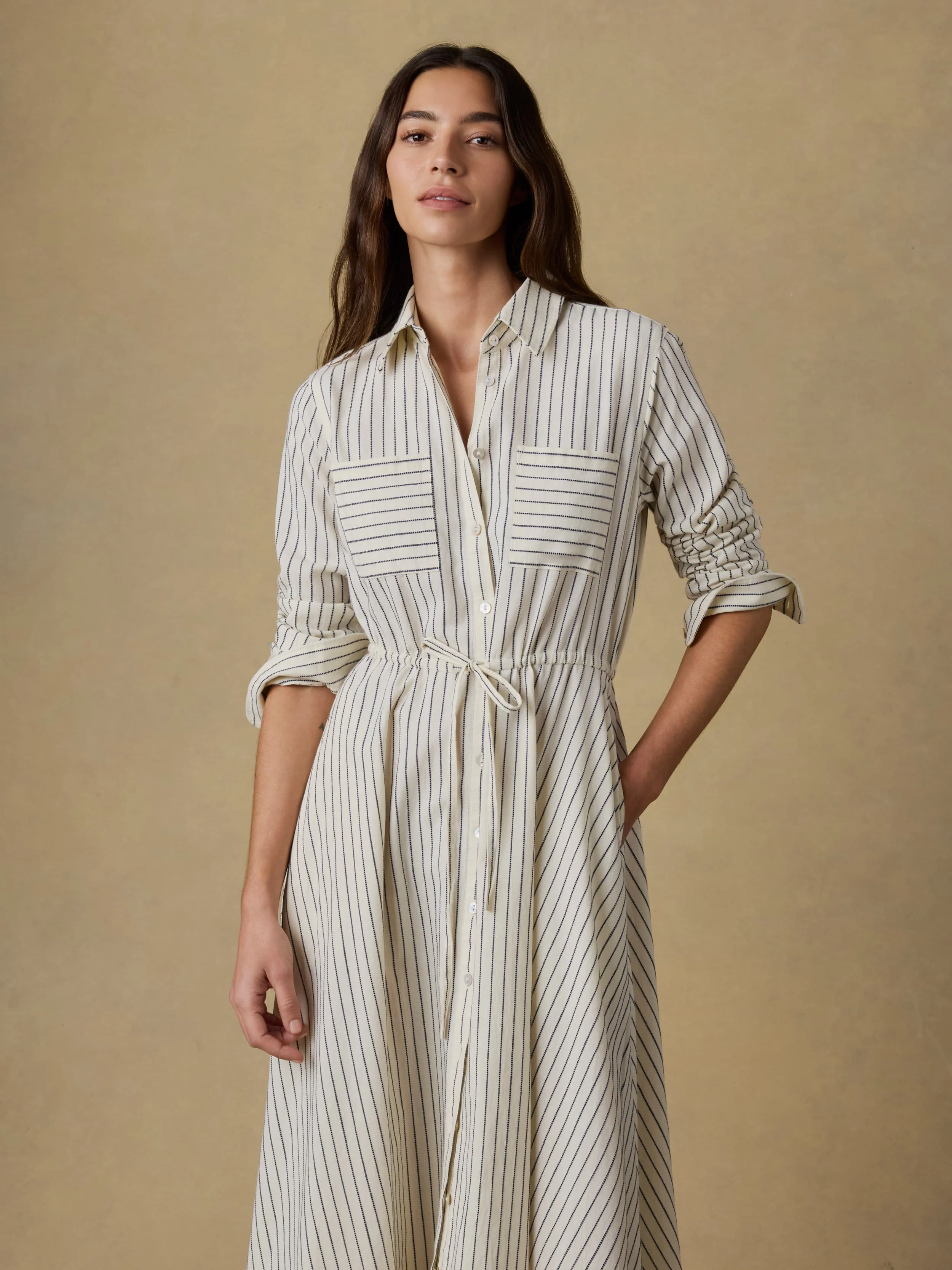 Catalina Shirtdress - Ocean Mist Stripe - Image 6