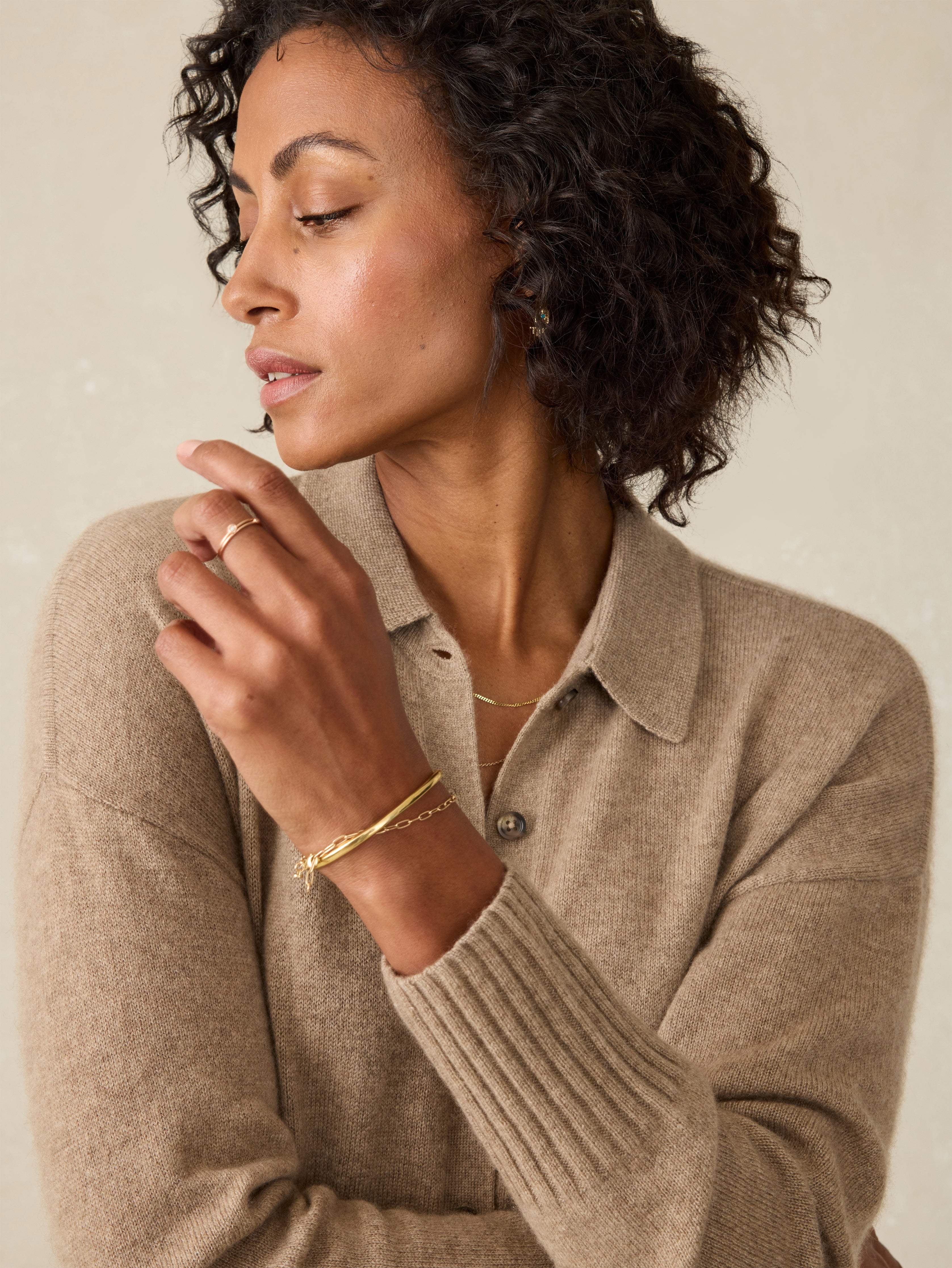 Coastal Cashmere Maxi Shirtdress - Driftwood - Image 4