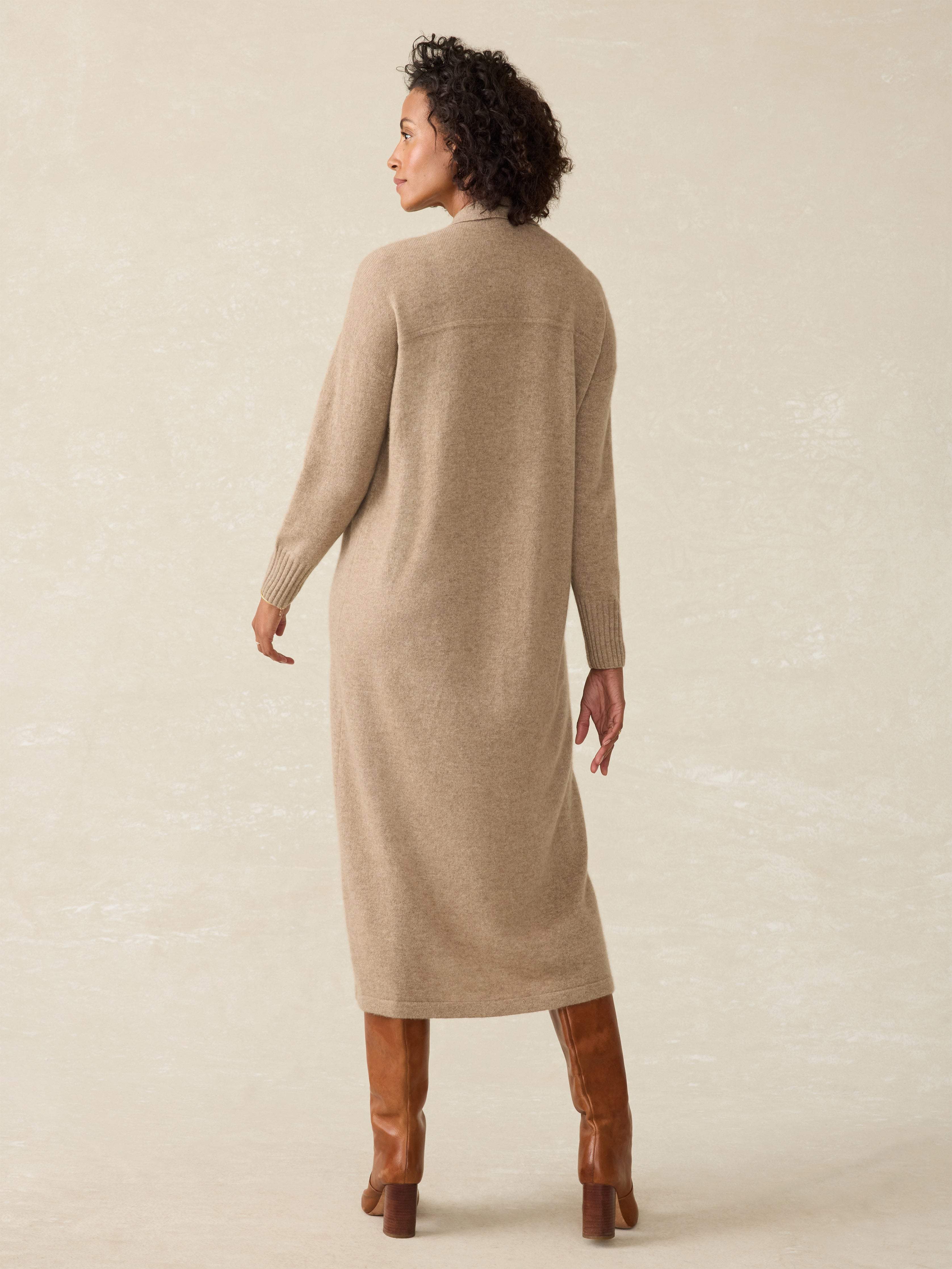 Coastal Cashmere Maxi Shirtdress - Driftwood - Image 6