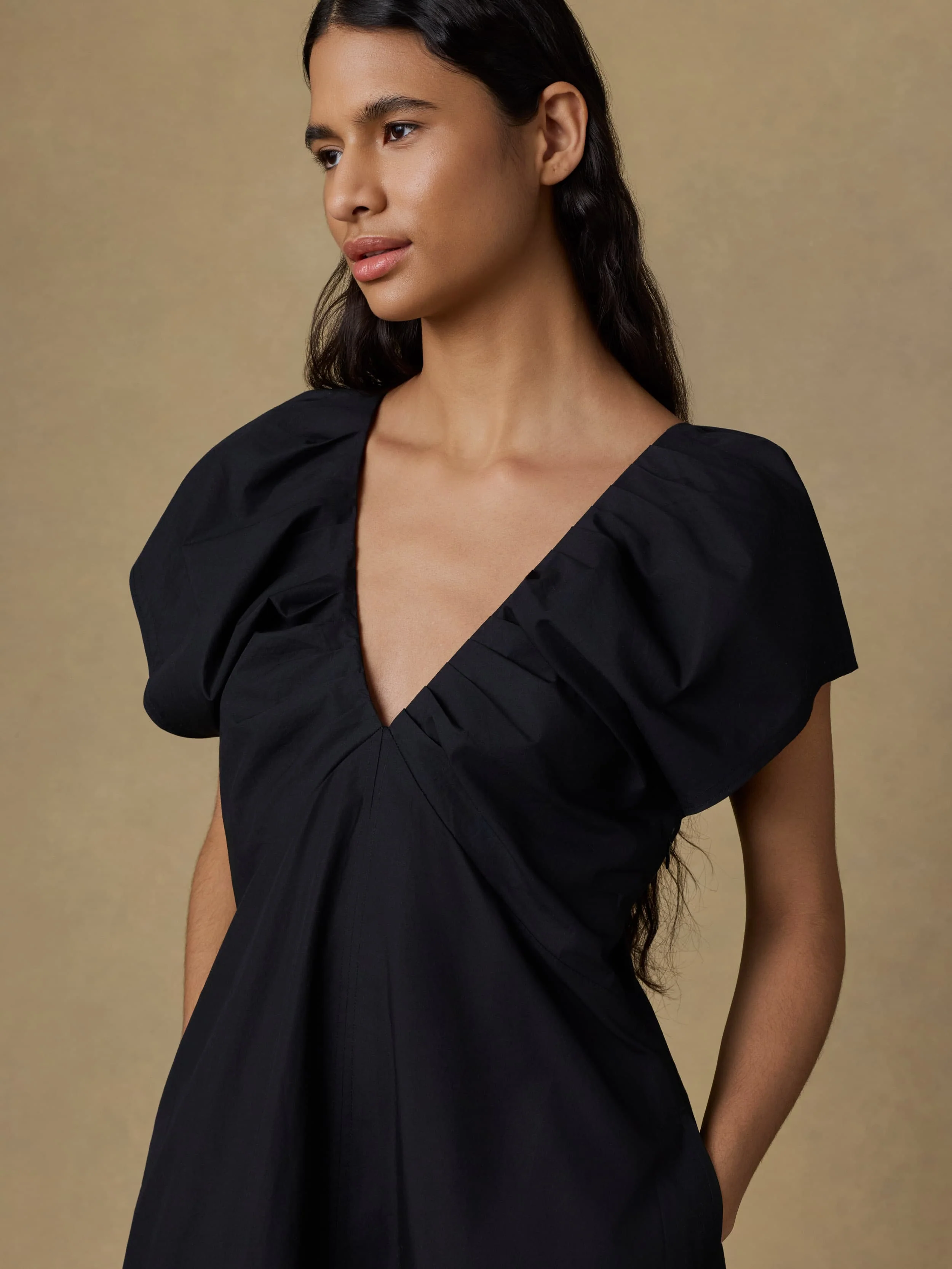 Coastal Poplin Bondhi Dress - Black - Image 5