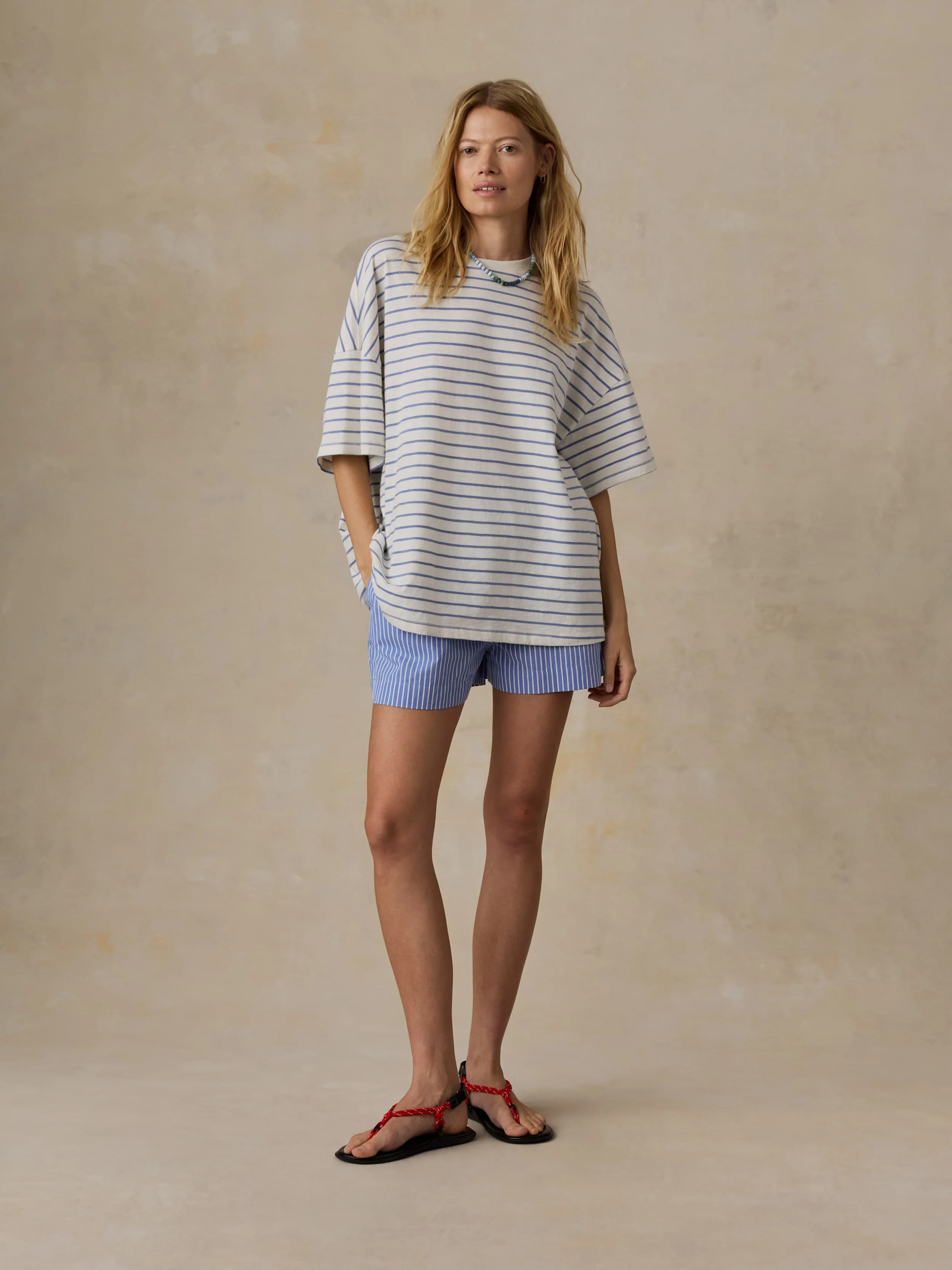 Coastal Poplin Boxer Short - Deepwater Stripe - Image 7