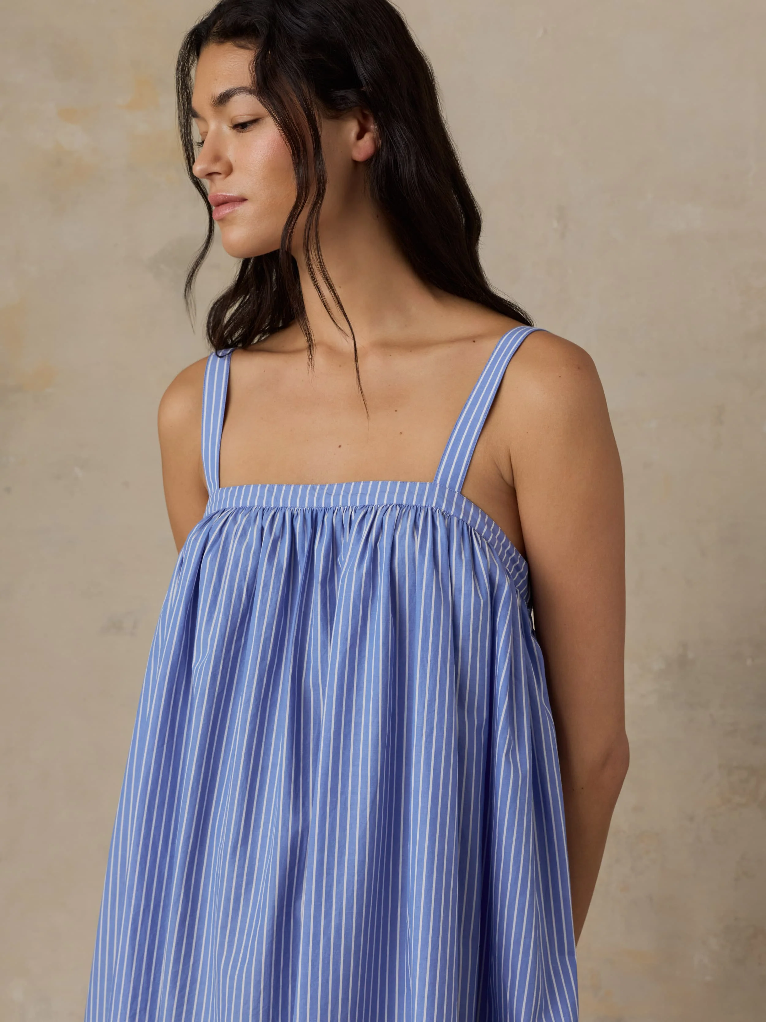 Coastal Poplin Emmy Dress - Deepwater Stripe - Image 2