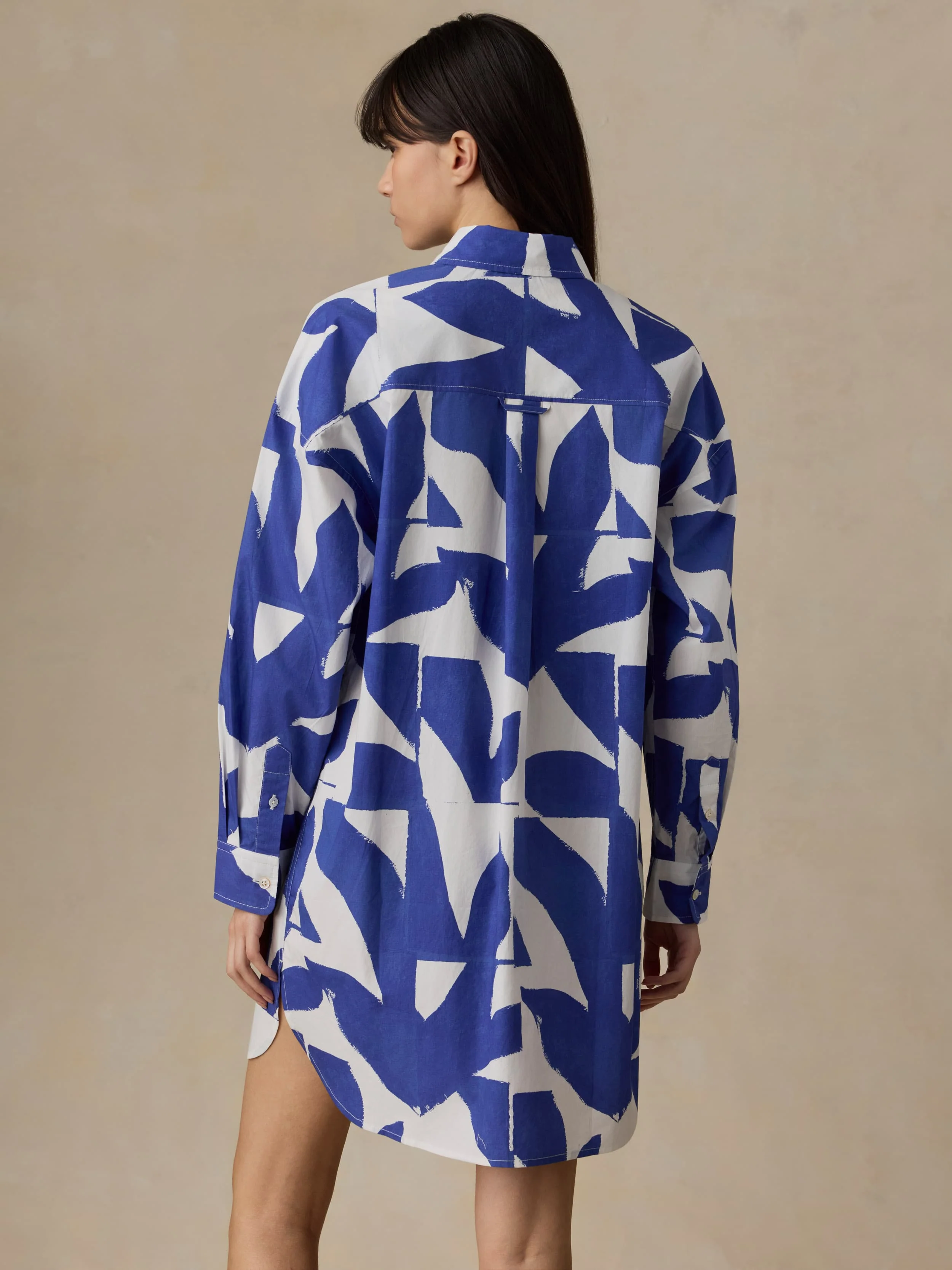Coastal Poplin Kova Shirtdress - Summer Leaf - Image 5