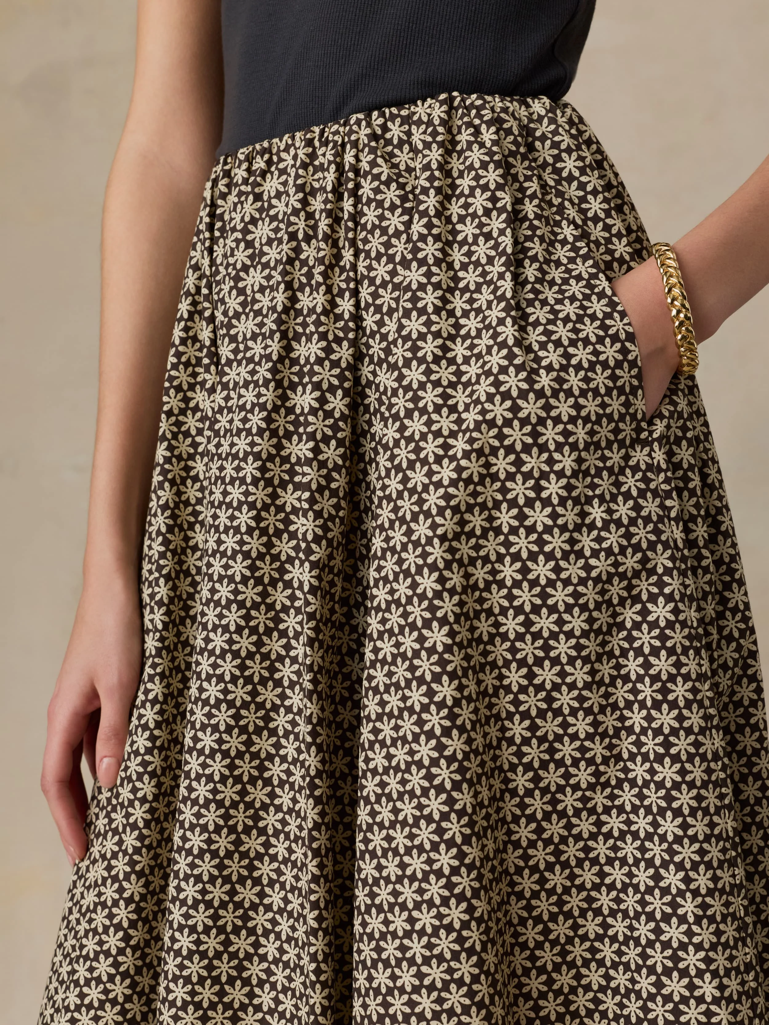 Coastal Poplin Nera Skirt - Bloom Trail Floral - Image 5