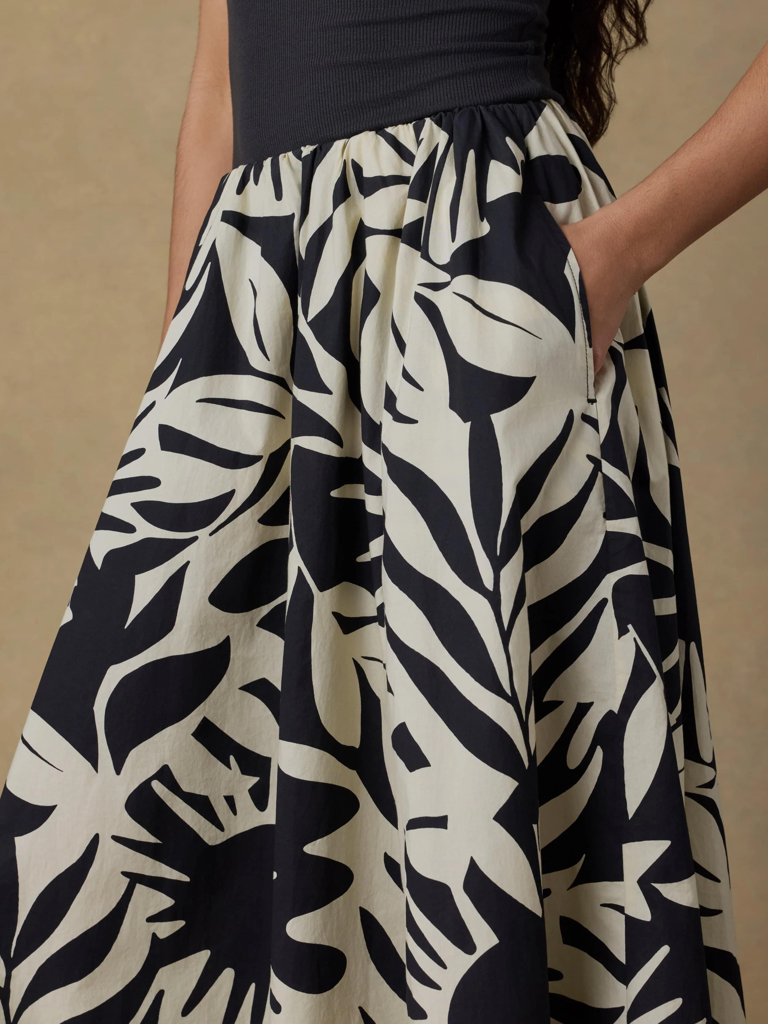 Coastal Poplin Nera Skirt - Garden Sonata - Image 3