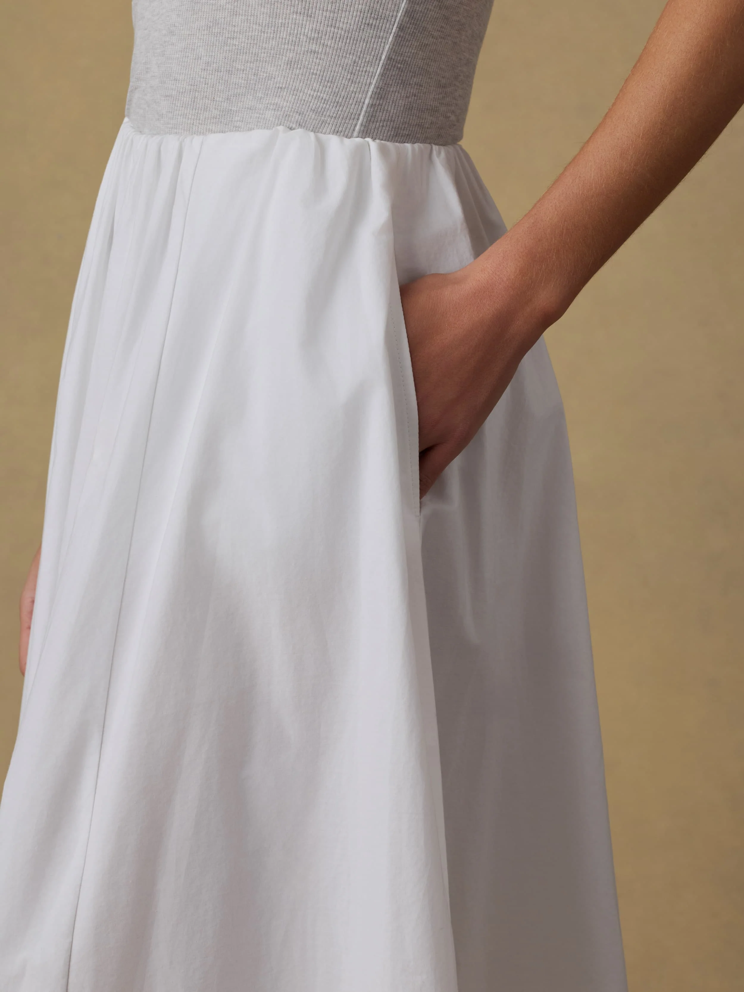 Coastal Poplin Nera Skirt - White - Image 6