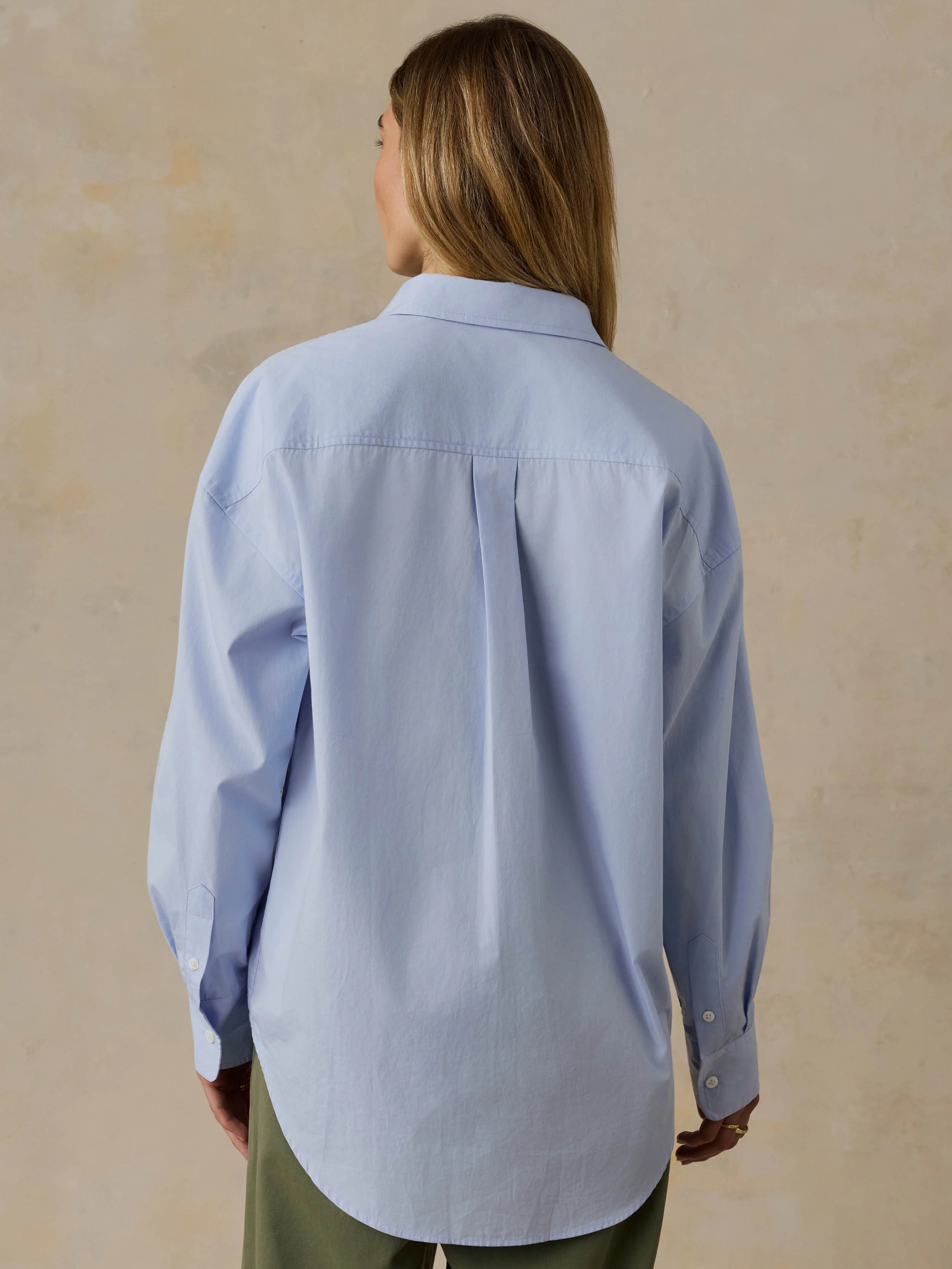 Coastal Poplin Relaxed Shirt - Blue Current - Image 3