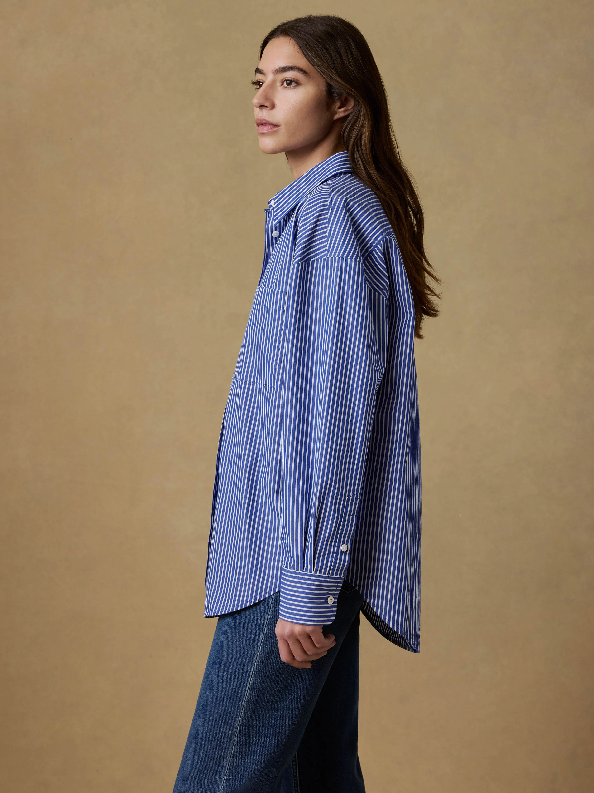 Coastal Poplin Relaxed Shirt - Endless Coast Stripe - Image 3