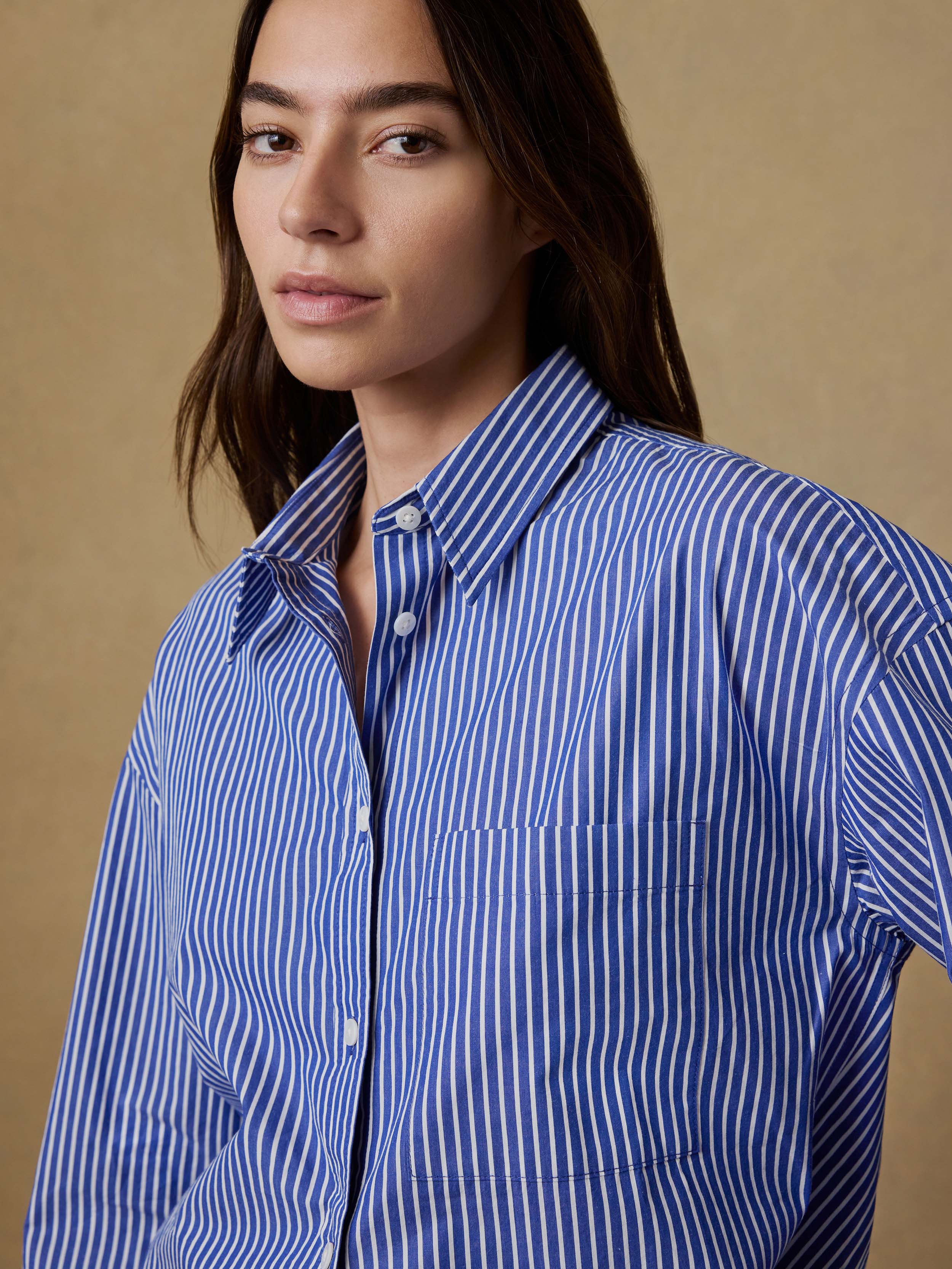Coastal Poplin Relaxed Shirt - Endless Coast Stripe - Image 6