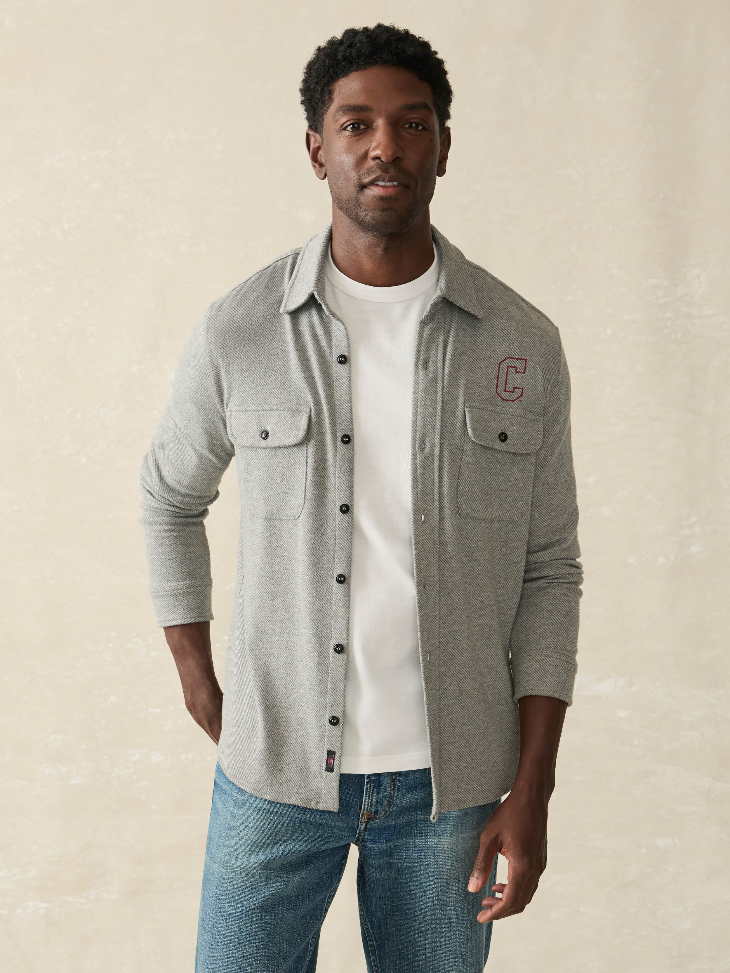College of Charleston Legend™ Sweater Shirt - Fossil Grey Twill - Image 2