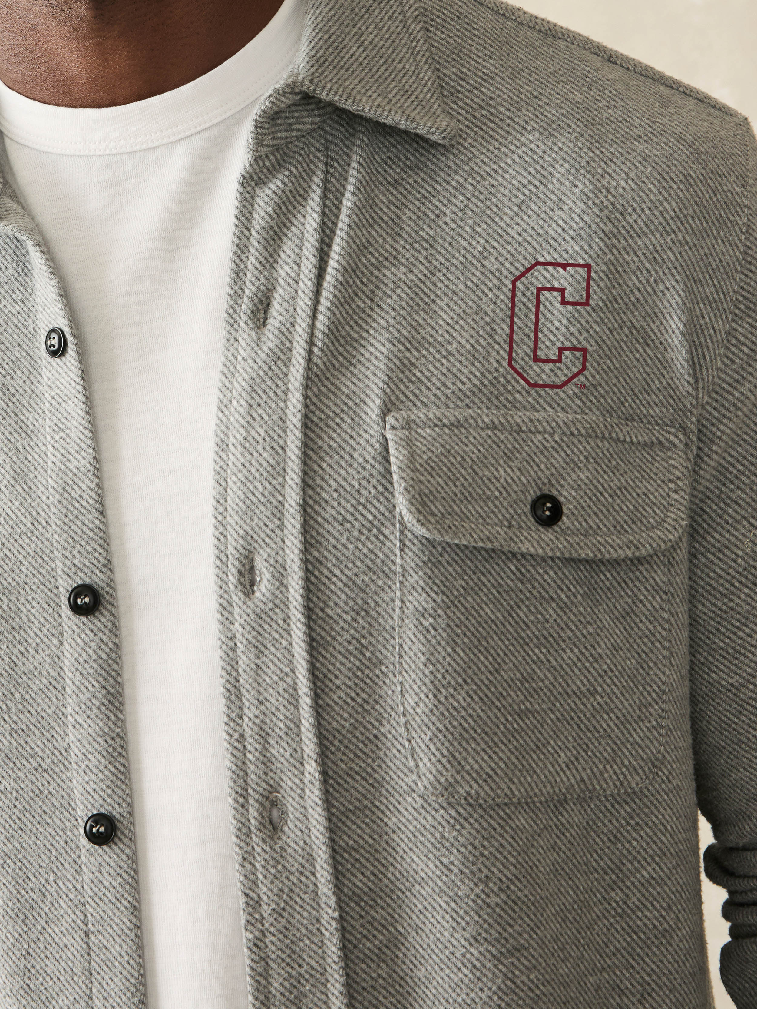 College of Charleston Legend™ Sweater Shirt - Fossil Grey Twill - Image 3