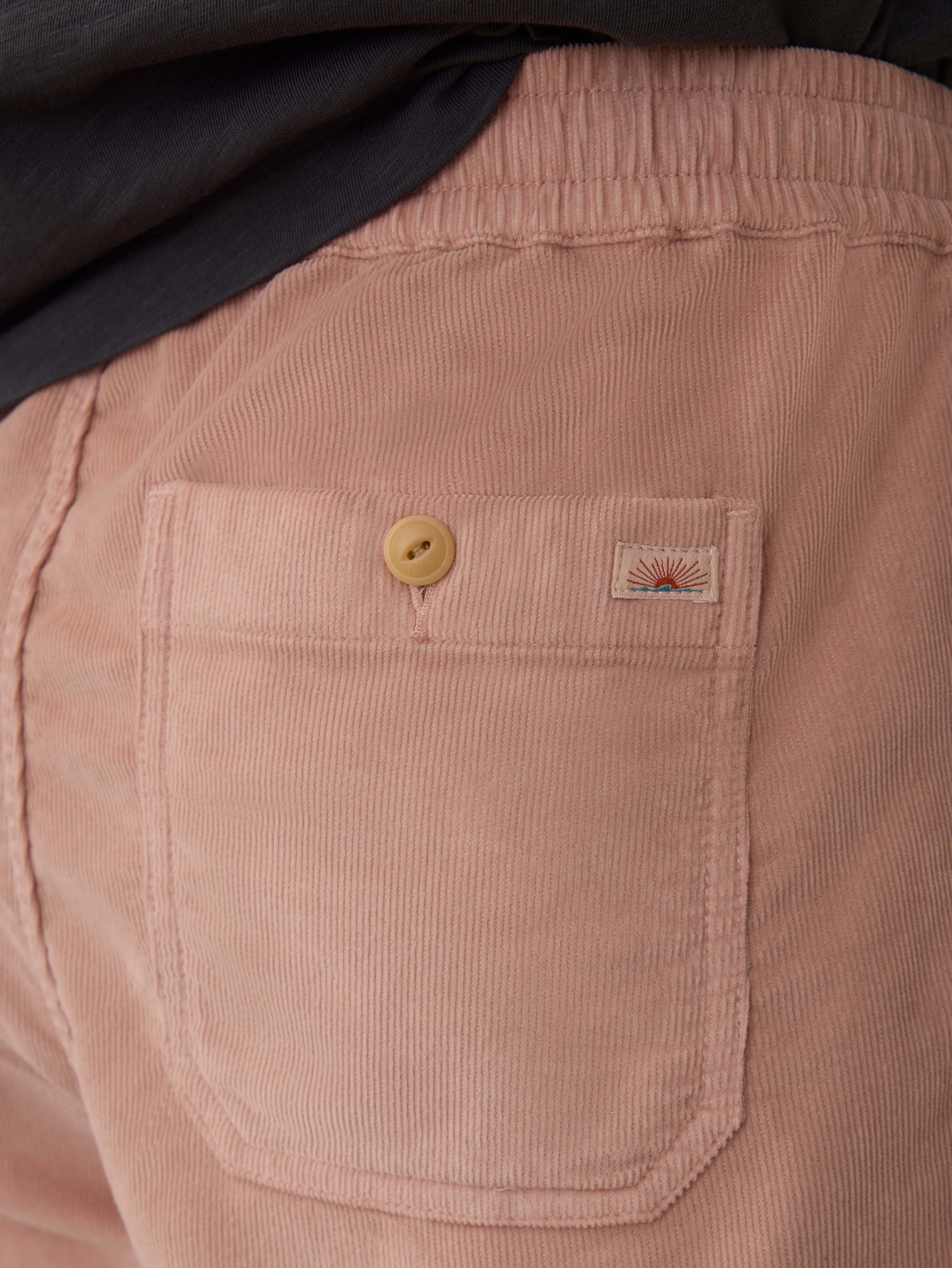 Corduroy Drawstring Utility Short - Coral Dawn - Image 2