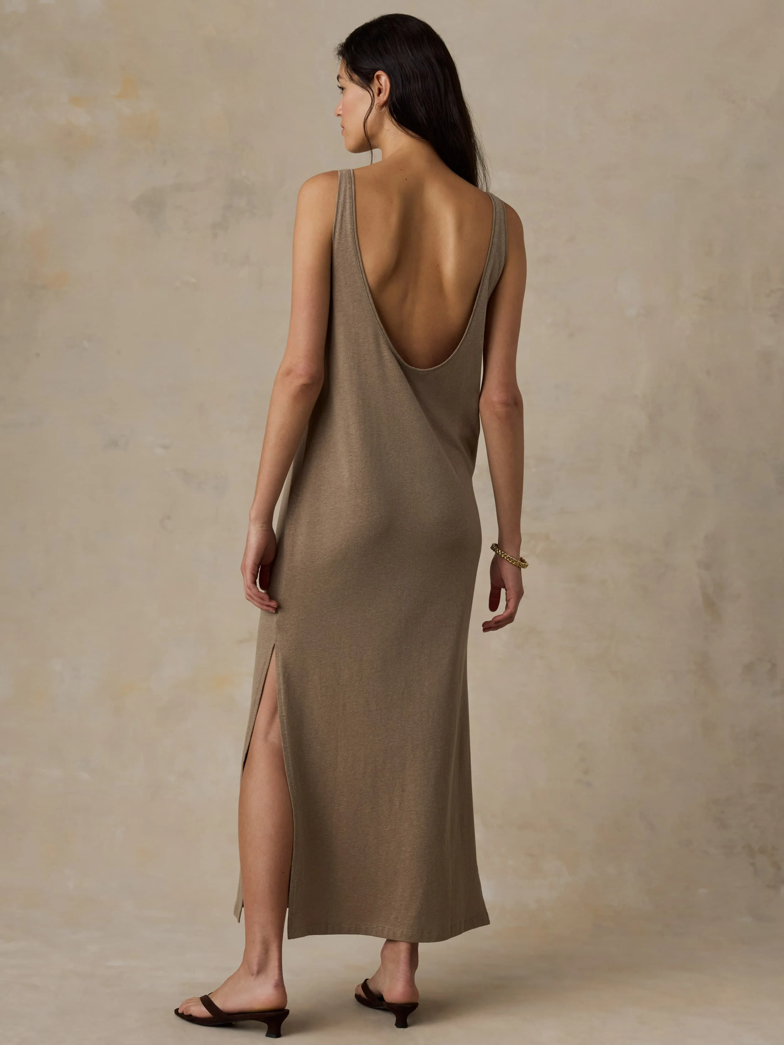 Cotton Hemp Tank Dress - Desert Husk - Image 4