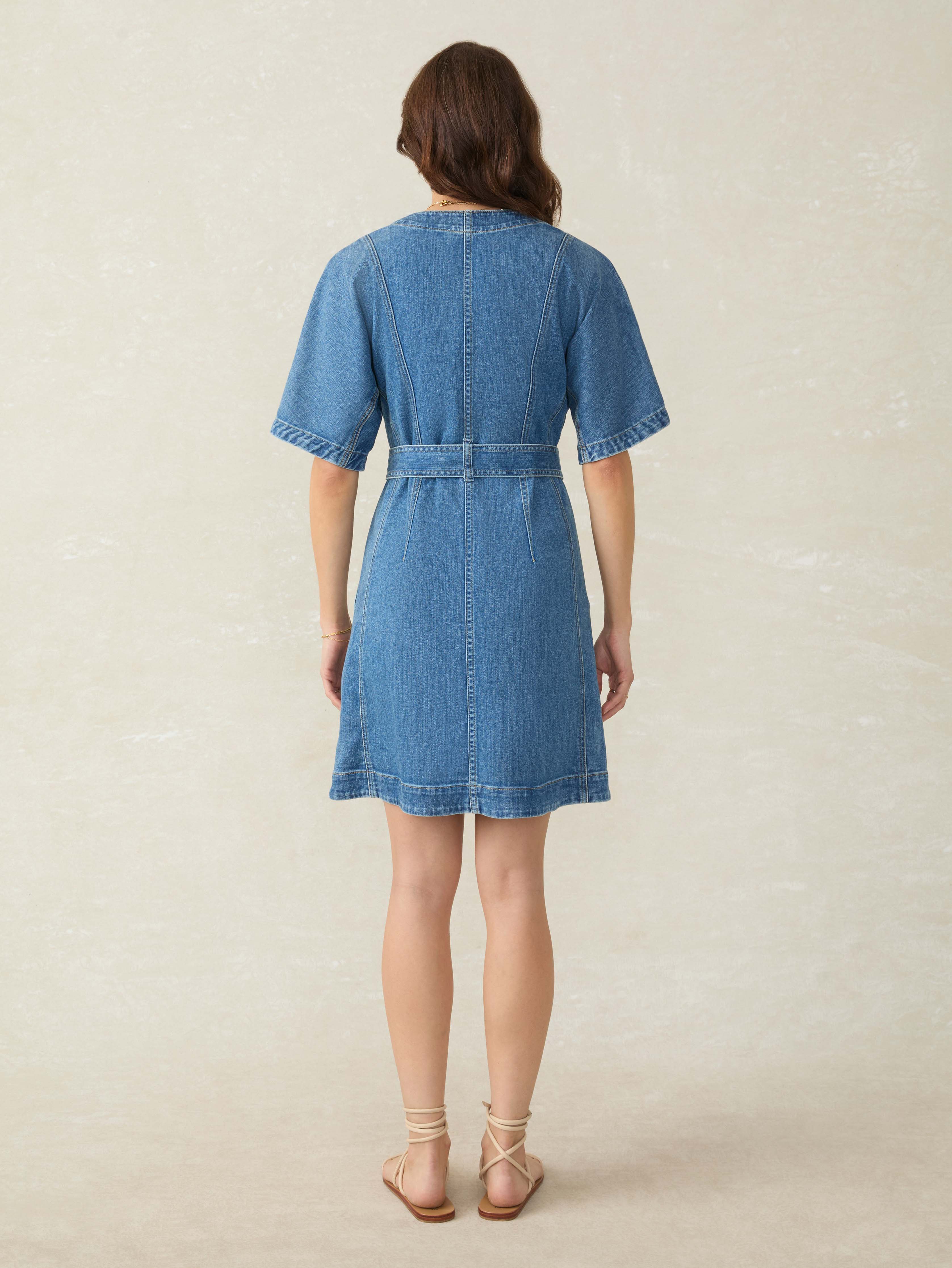 Denim Camille Mini Dress - Sedona Blue Wash - Image 3