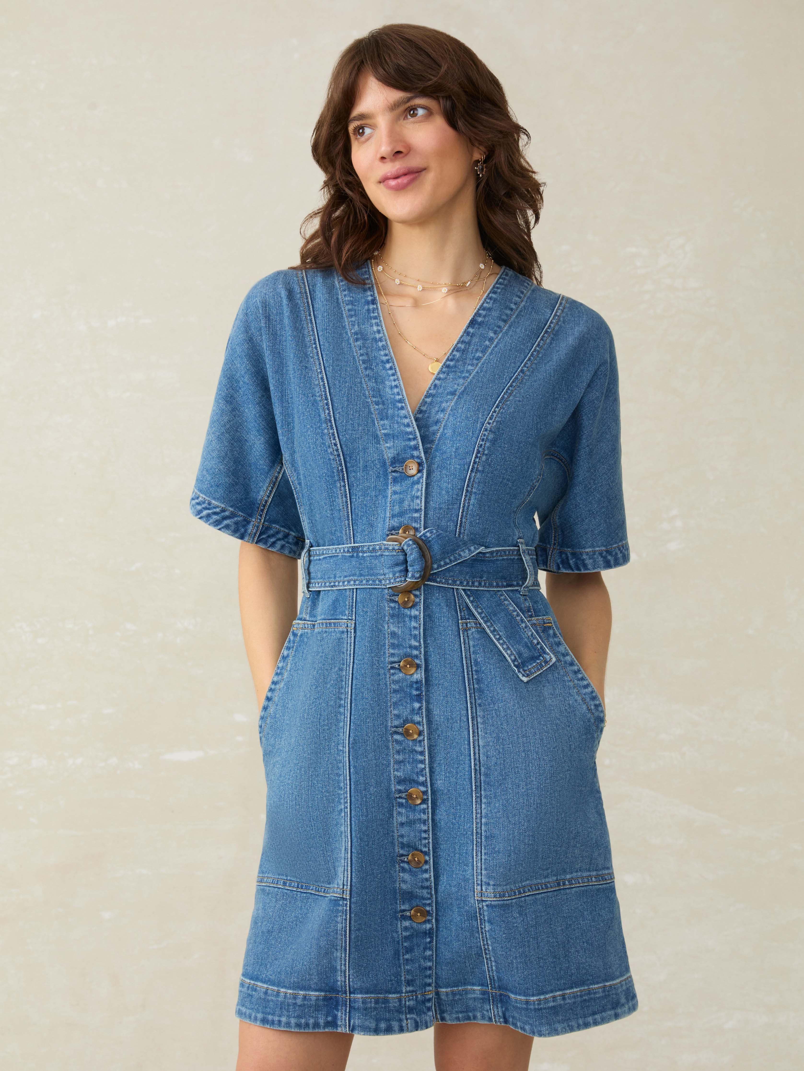 Denim Camille Mini Dress - Sedona Blue Wash - Image 4