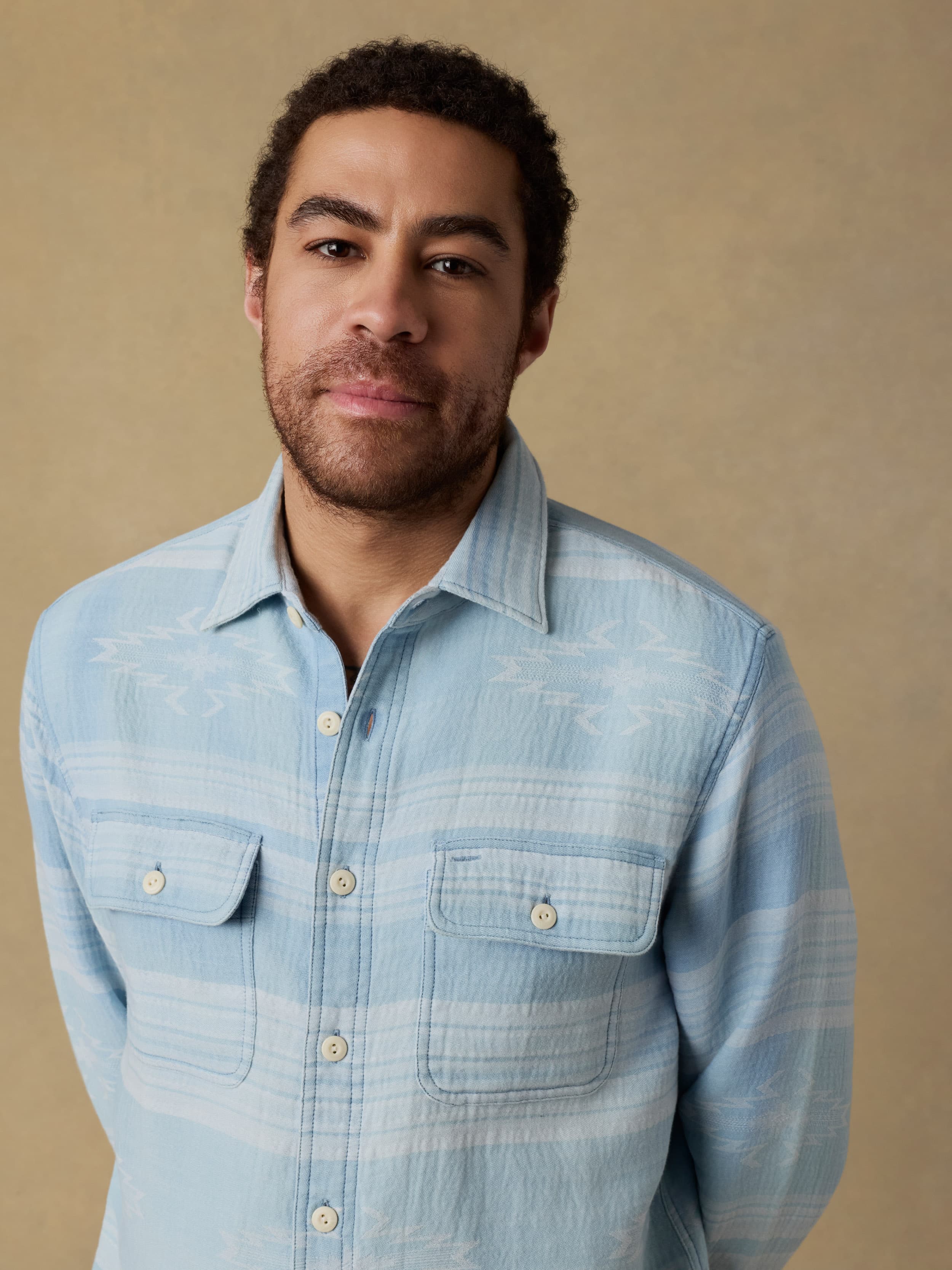 Doug Good Feather Indigo Canyon Overshirt - Indigo Star Serape - Image 6