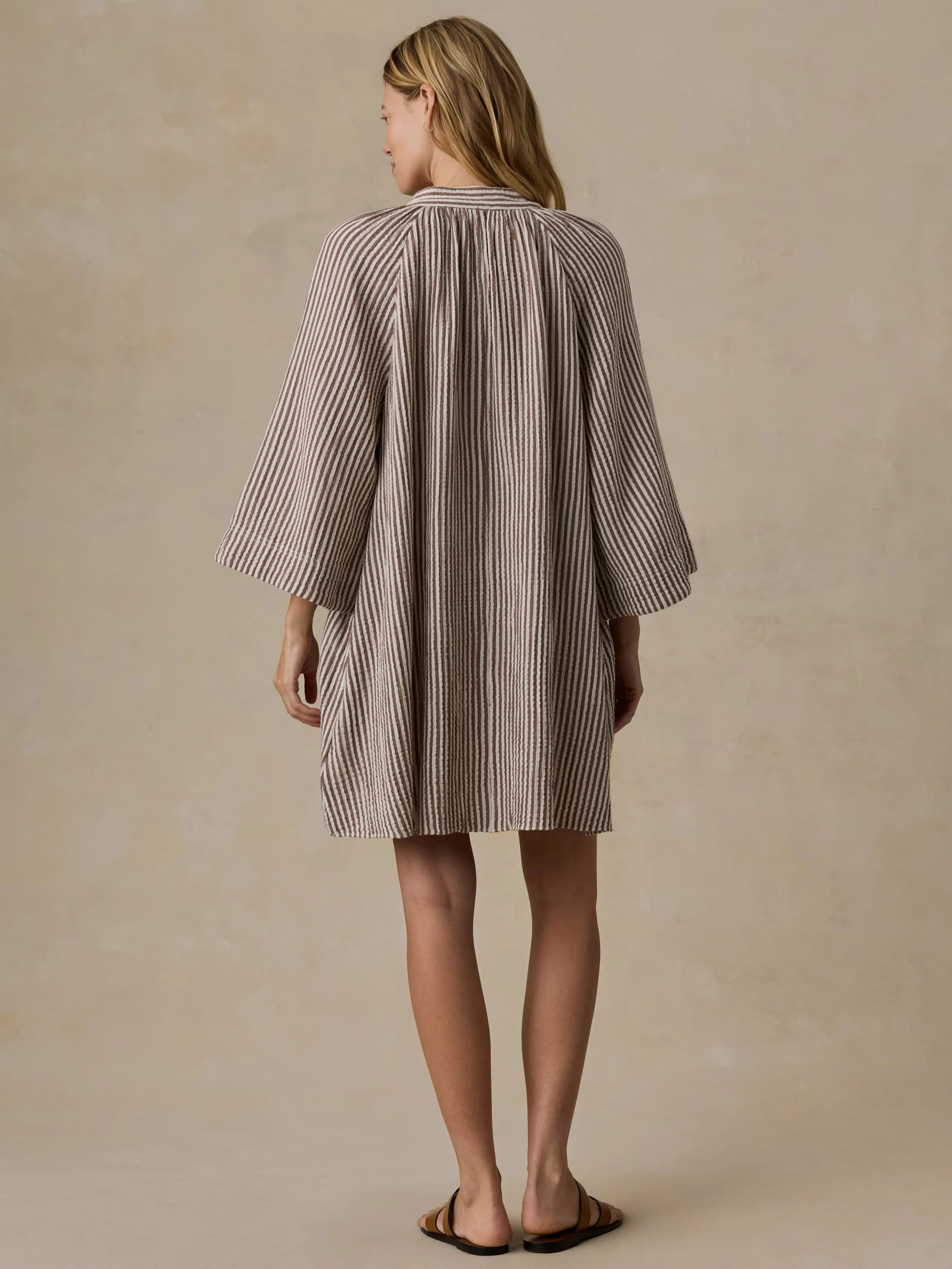 Dune Cotton Gauze Mina Dress - Mocha Mist - Image 3