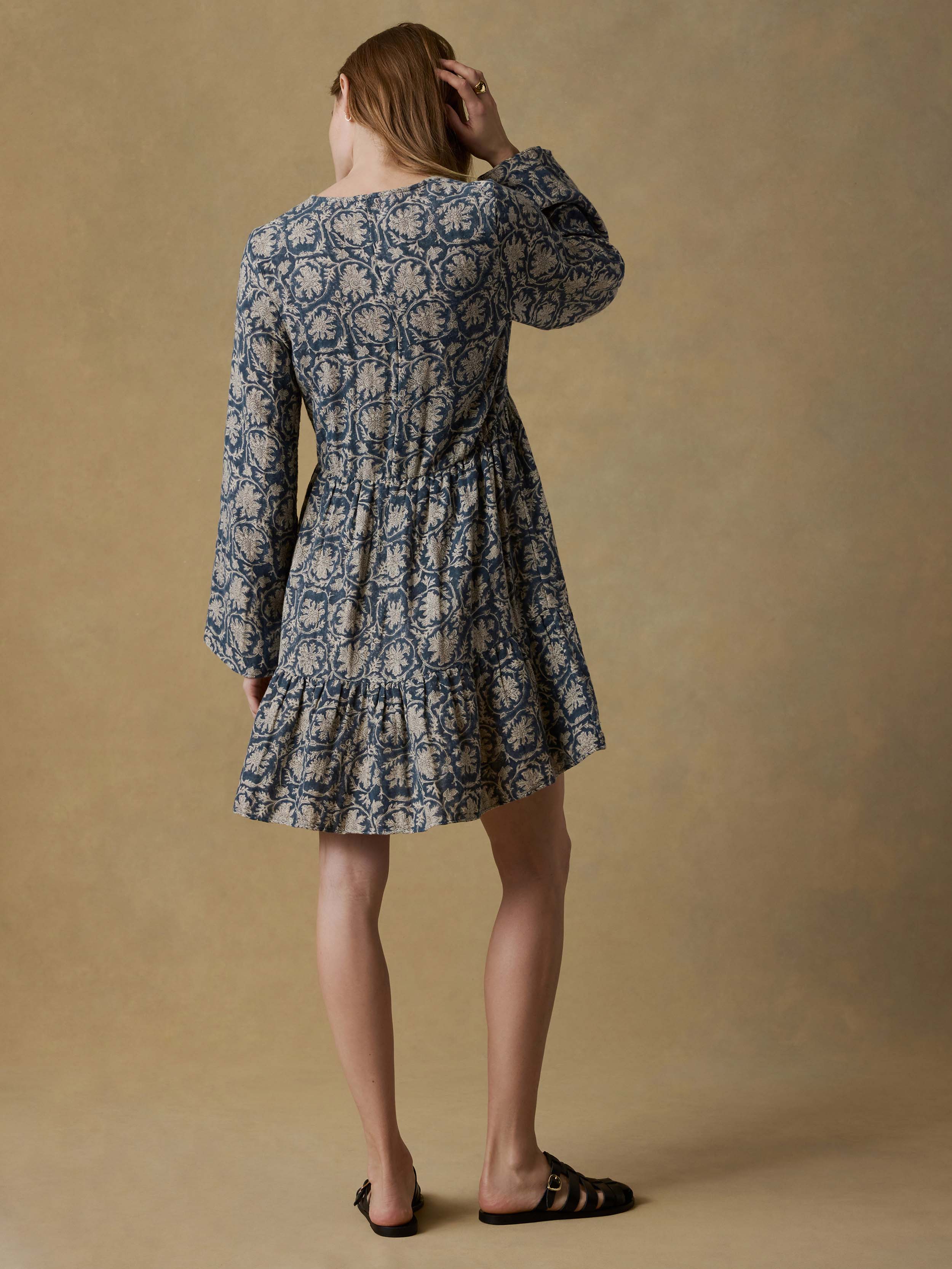 Dune Cotton Gauze Oceana Dress - Tranquil Tides Print - Image 5