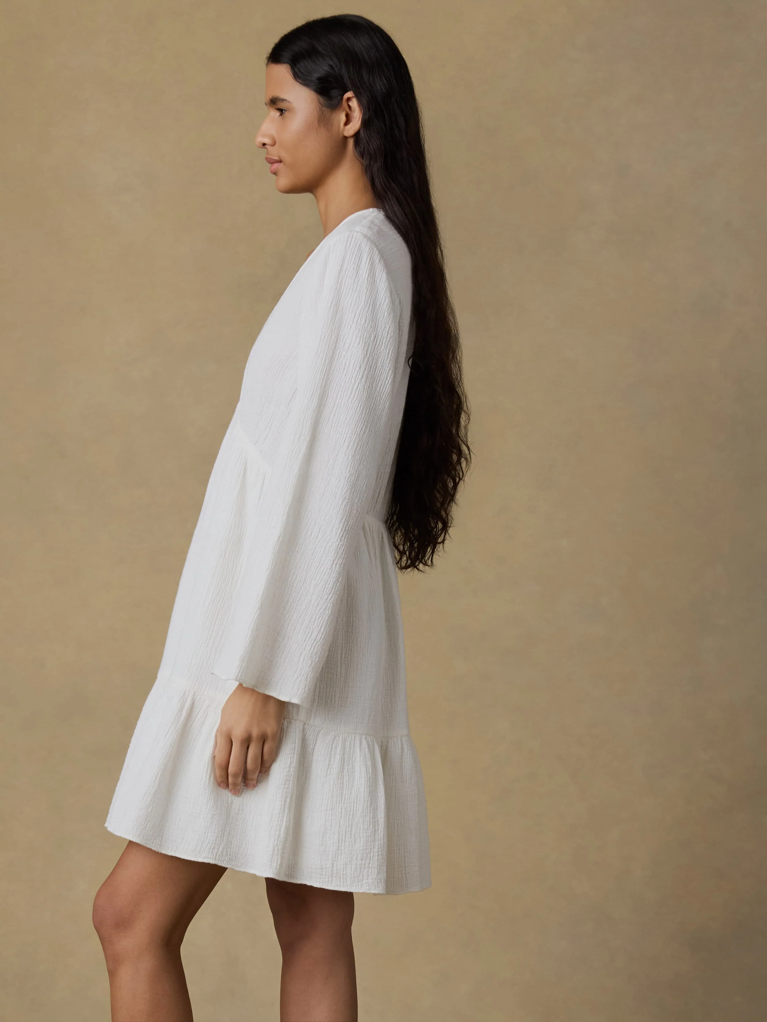 Dune Cotton Gauze Oceana Dress - White - Image 3