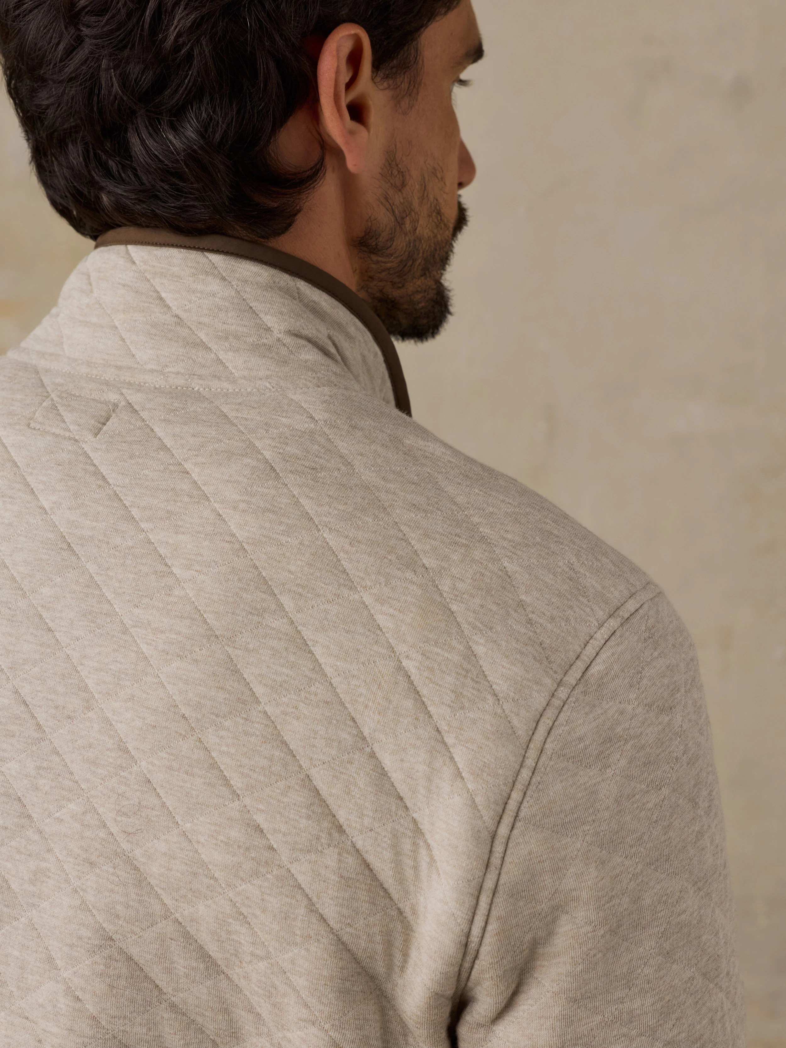 Epic Quilted Fleece Pullover - Oatmeal Melange - Image 4