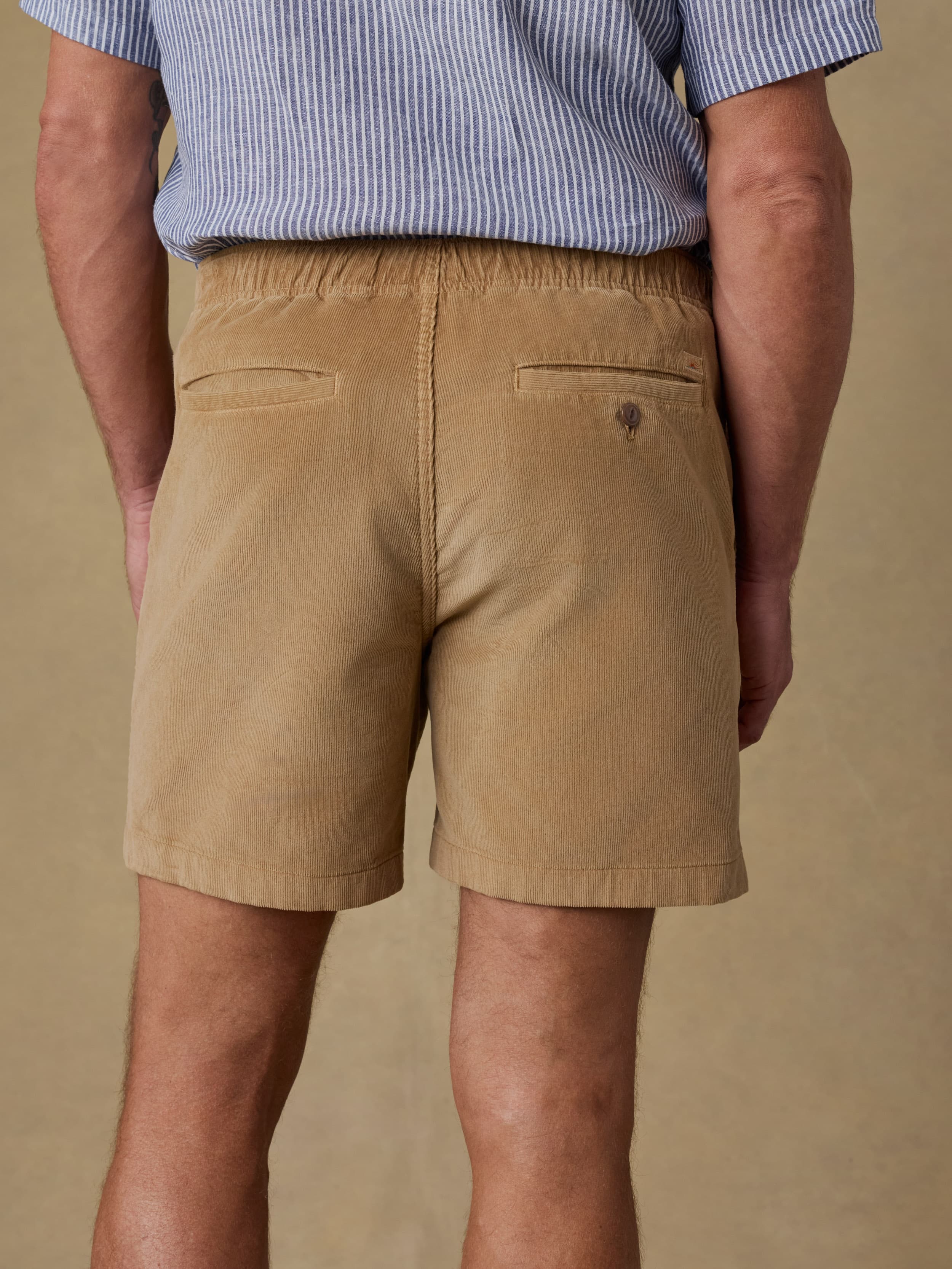 Essential Corduroy Short - Dark Sand - Image 6