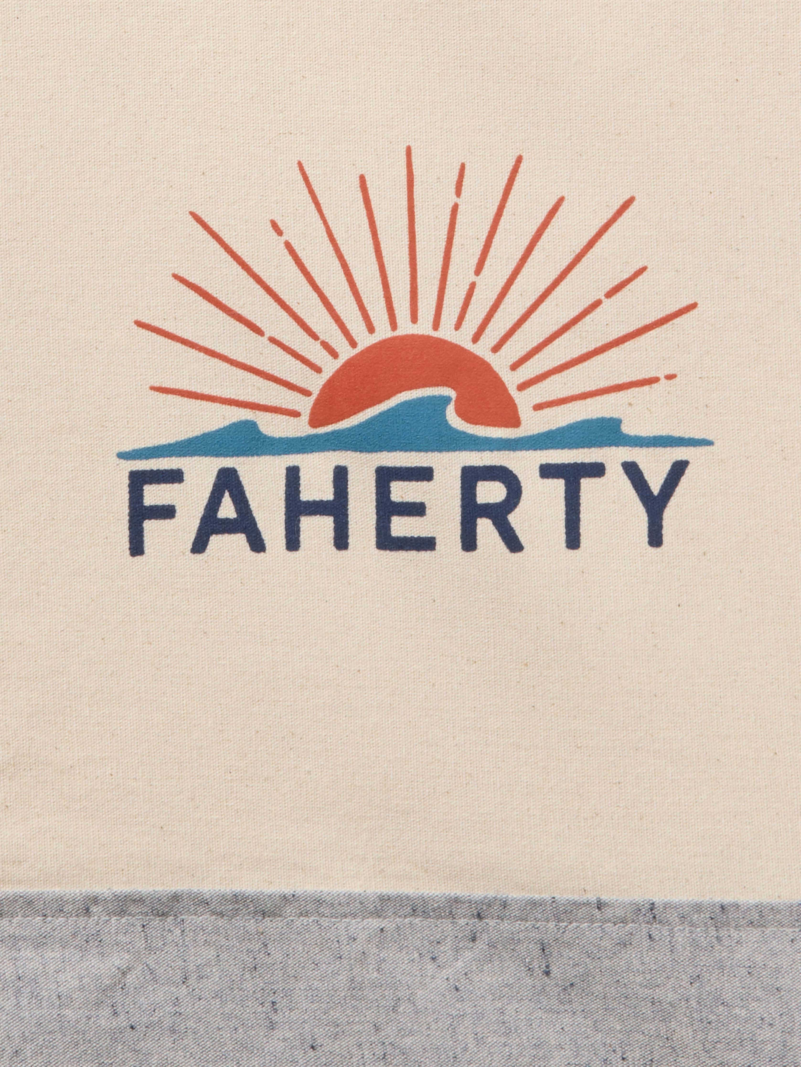 Faherty Canvas Logo Tote - Grey - Image 2
