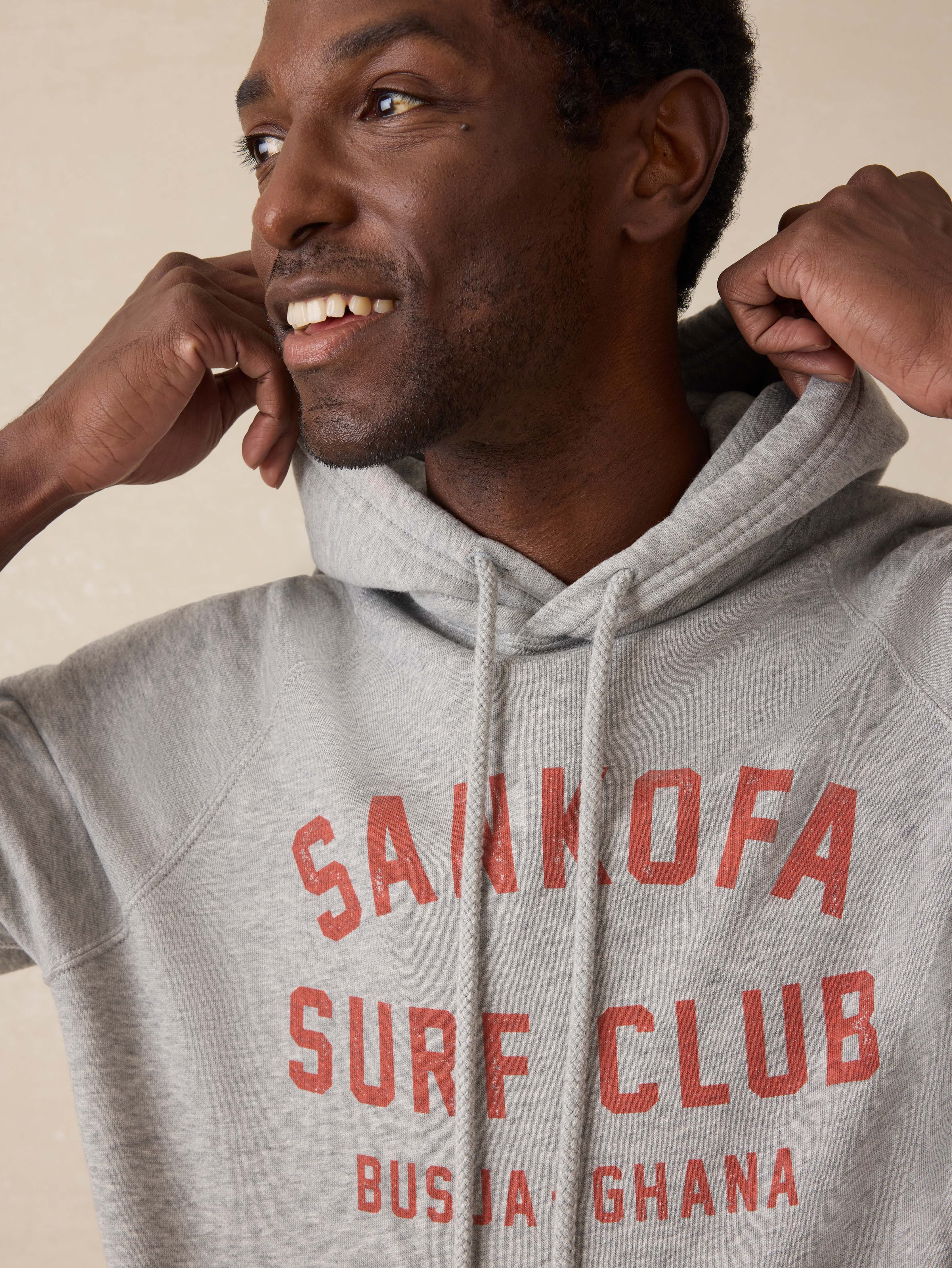 Surf Ghana High Standard Fleece Hoodie - Silver Ash Heather - Image 3