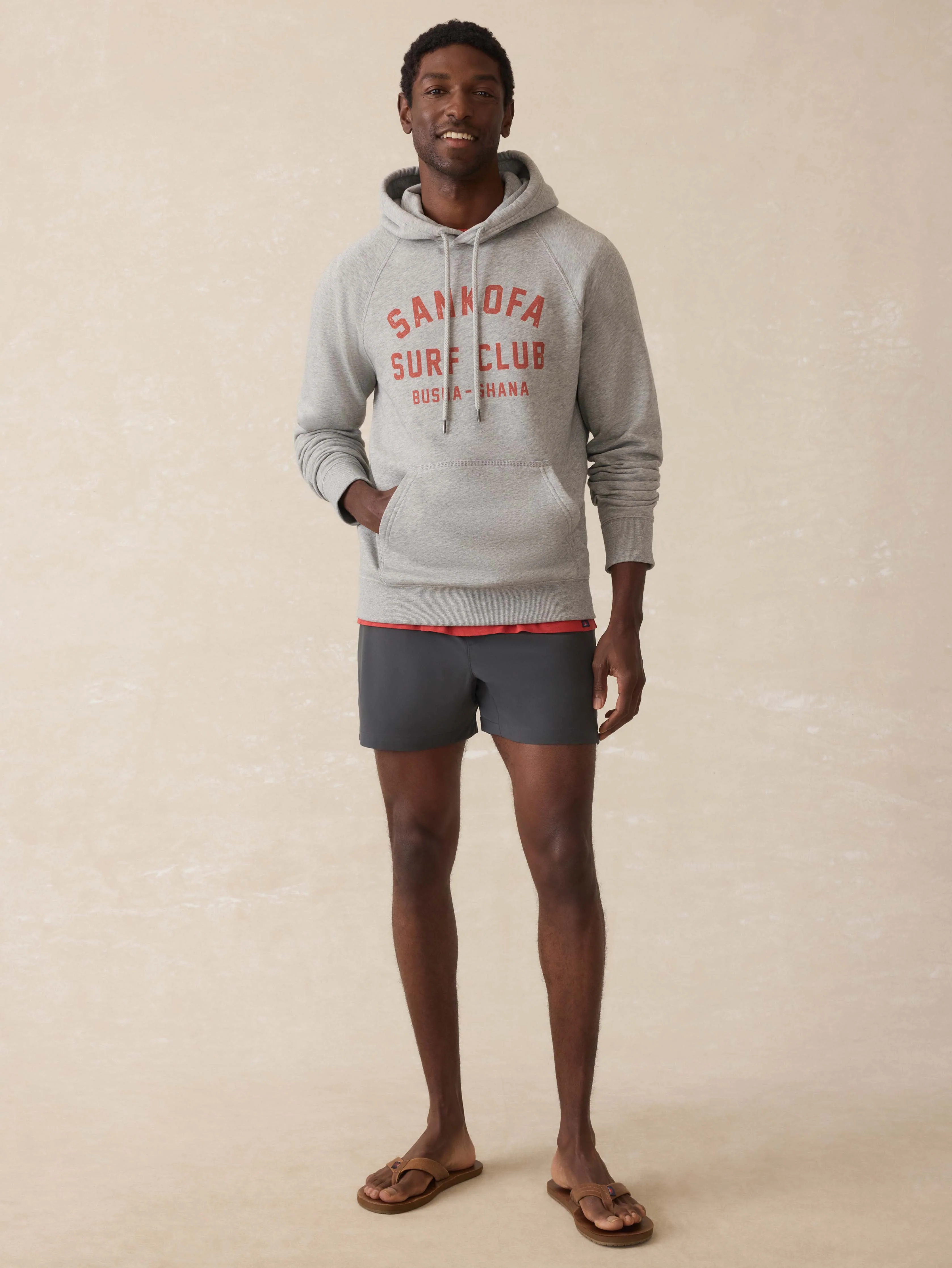 Surf Ghana High Standard Fleece Hoodie - Silver Ash Heather - Image 4