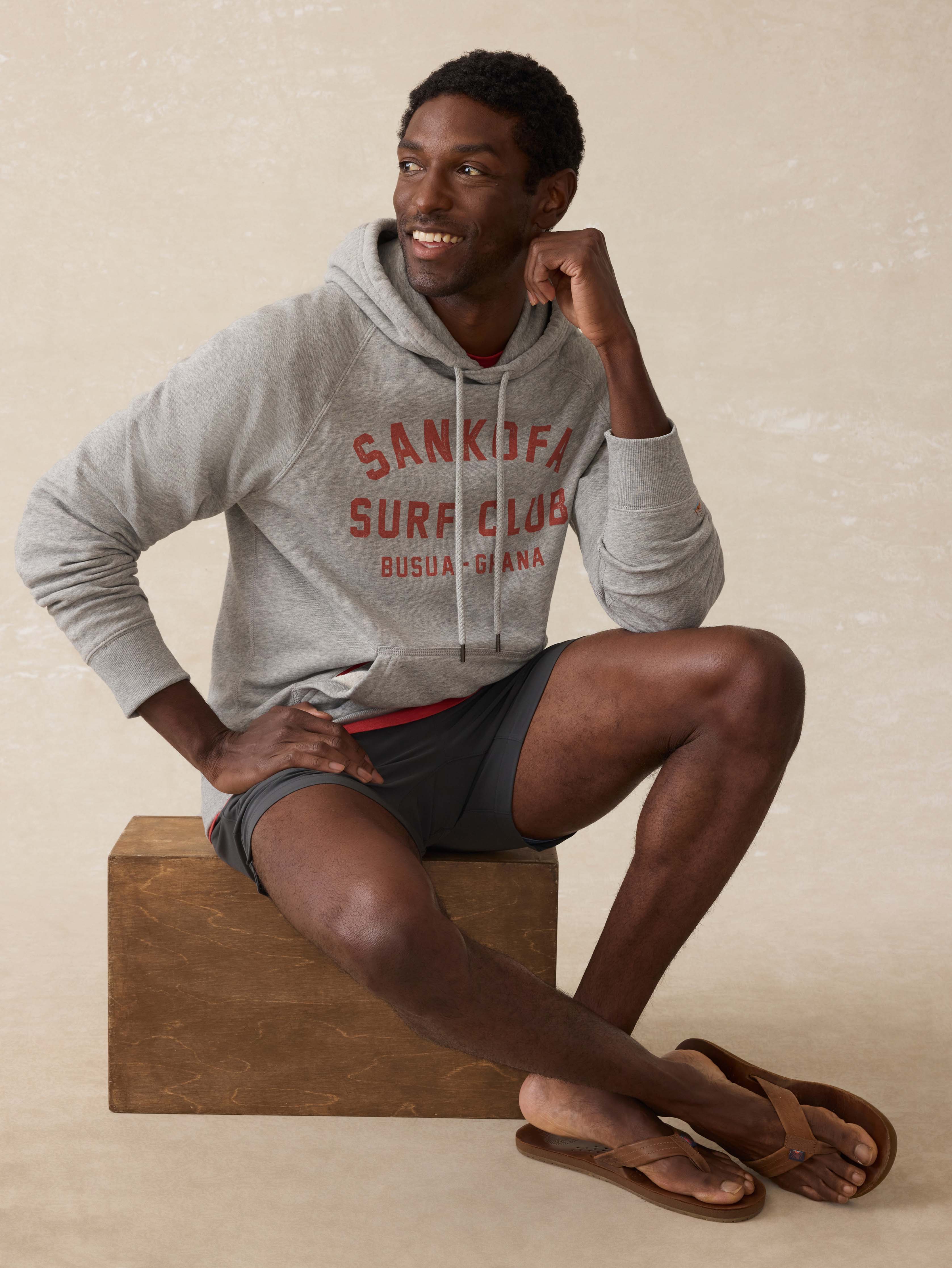 Surf Ghana High Standard Fleece Hoodie - Silver Ash Heather - Image 5