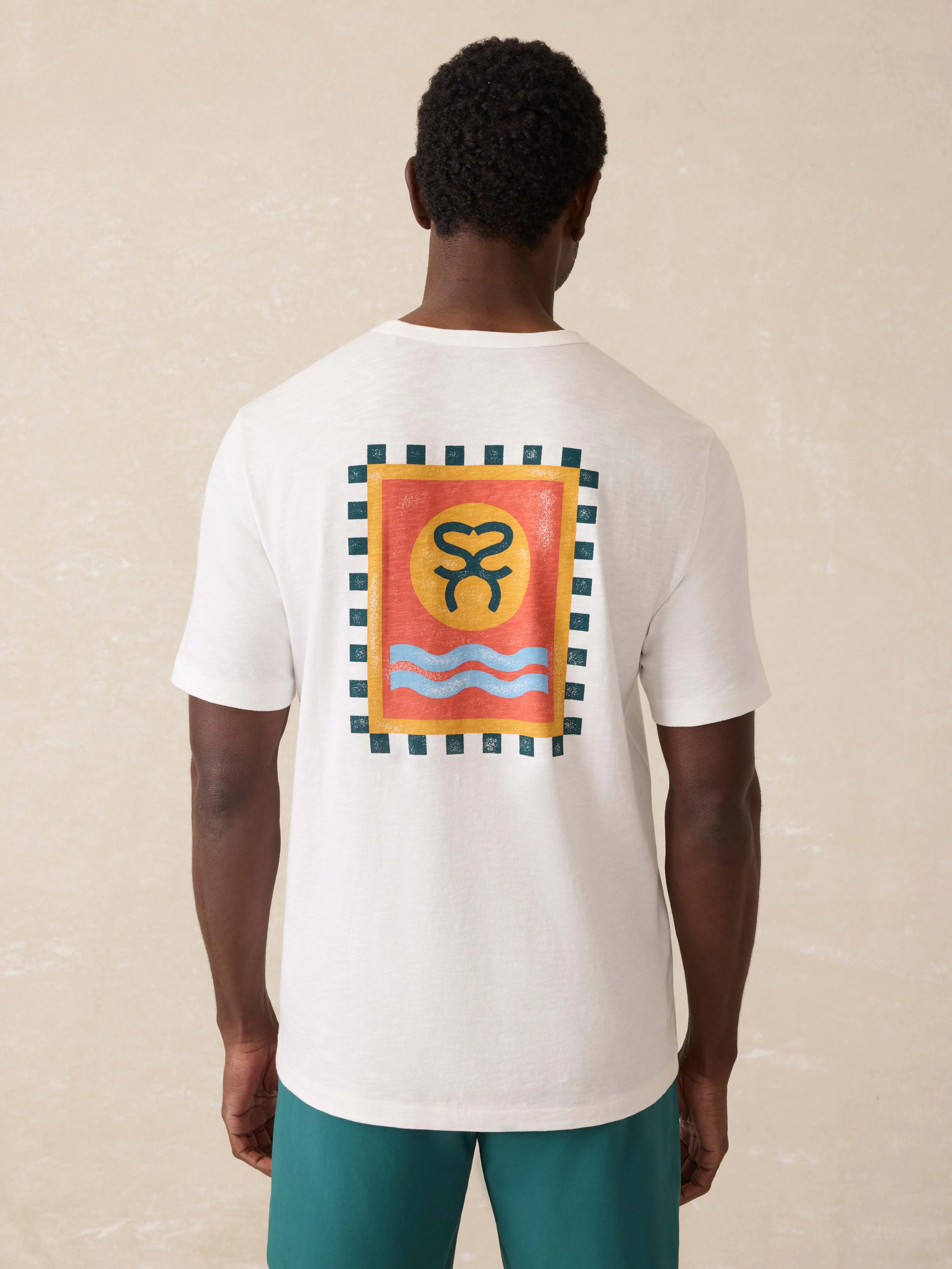 Surf Ghana Short-Sleeve Flag Graphic Tee - White - Image 2