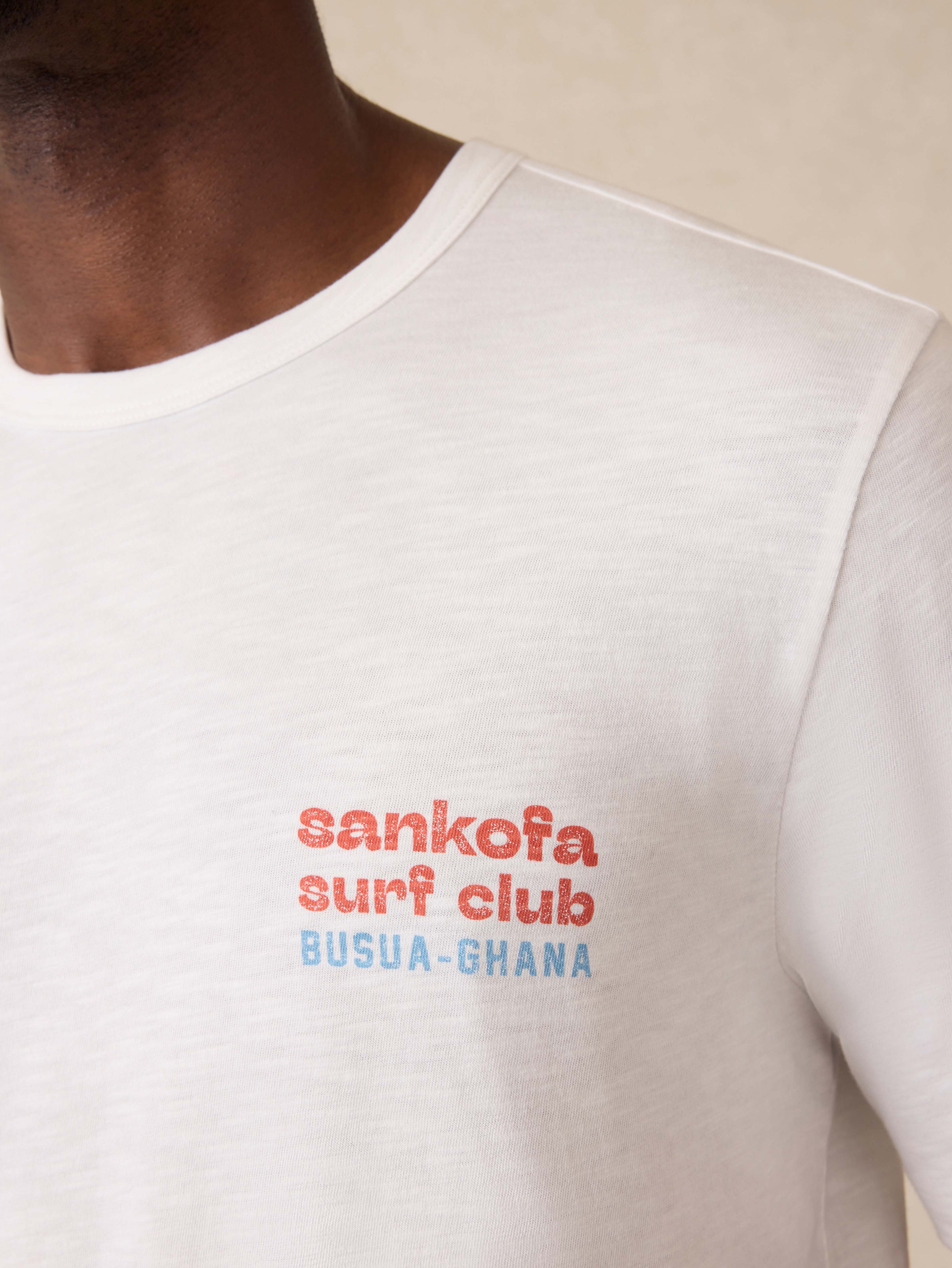 Surf Ghana Short-Sleeve Flag Graphic Tee - White - Image 3