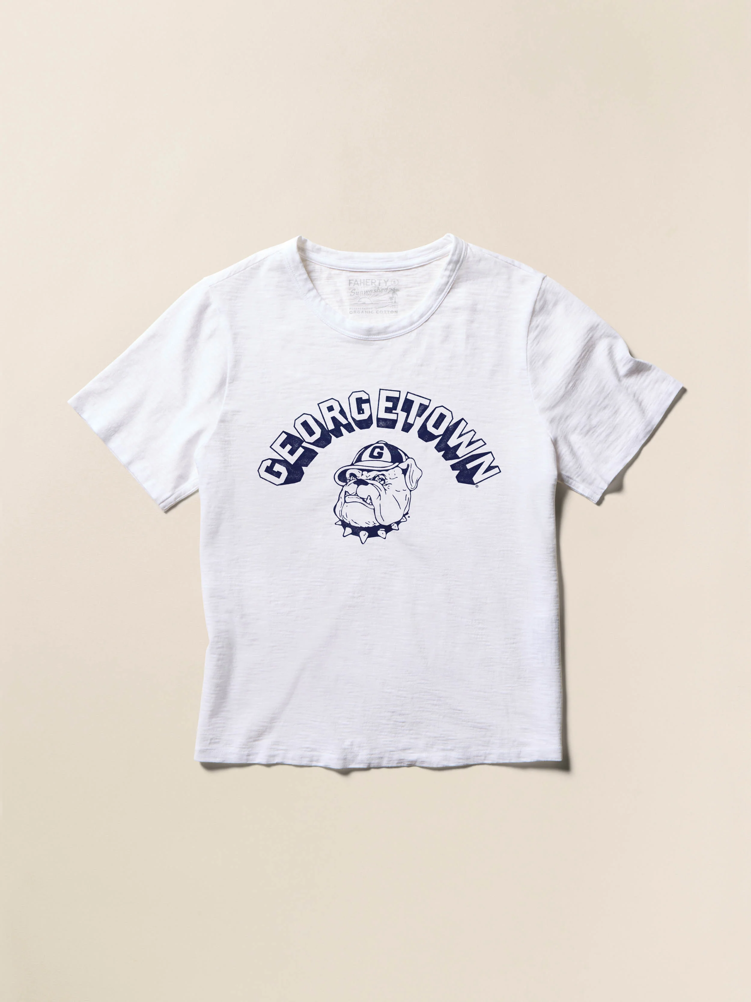Georgetown Sunwashed Essential Tee - White - Image 3
