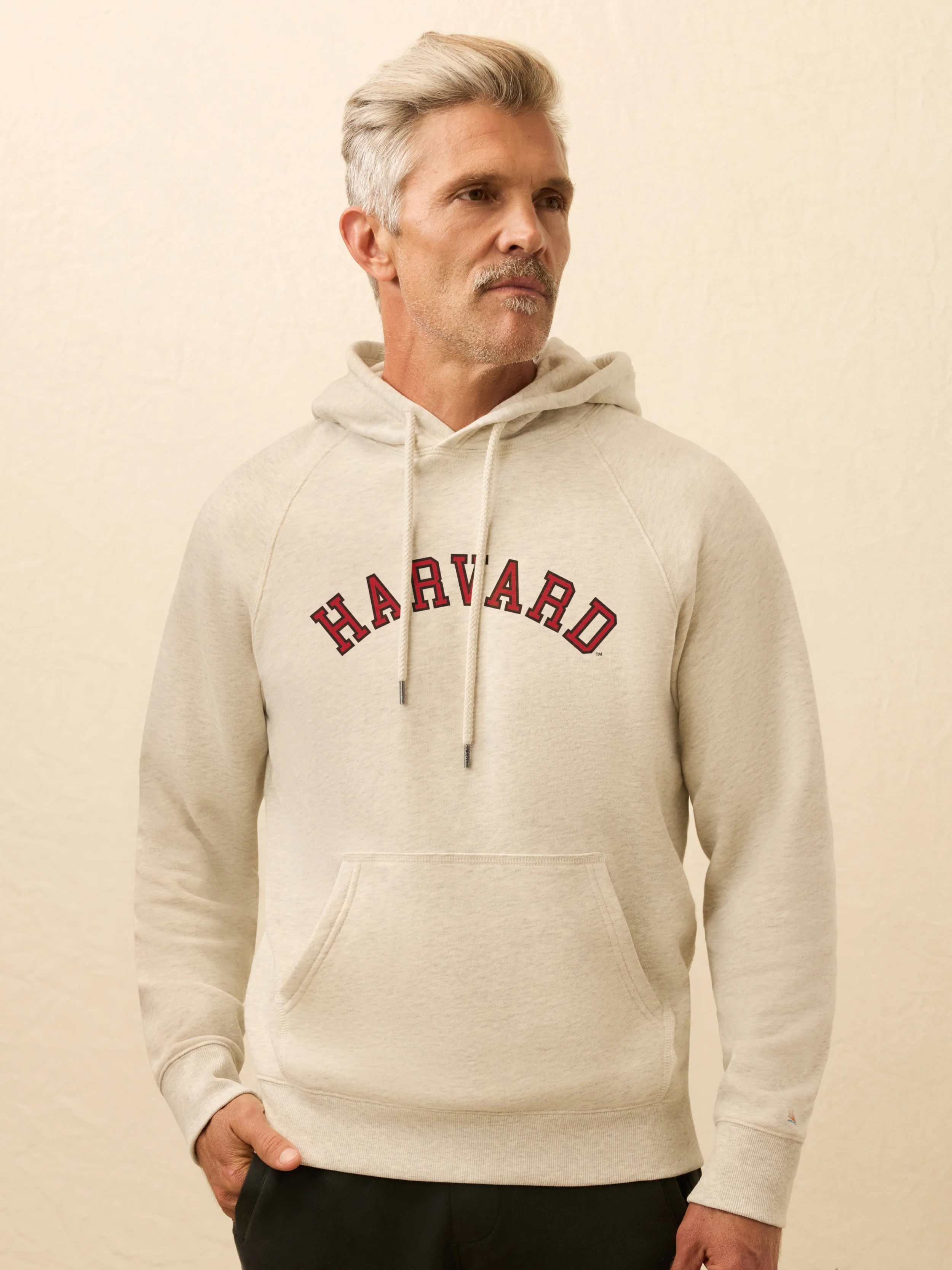 Harvard High Standard Fleece Hoodie - Antique Ivory Heather