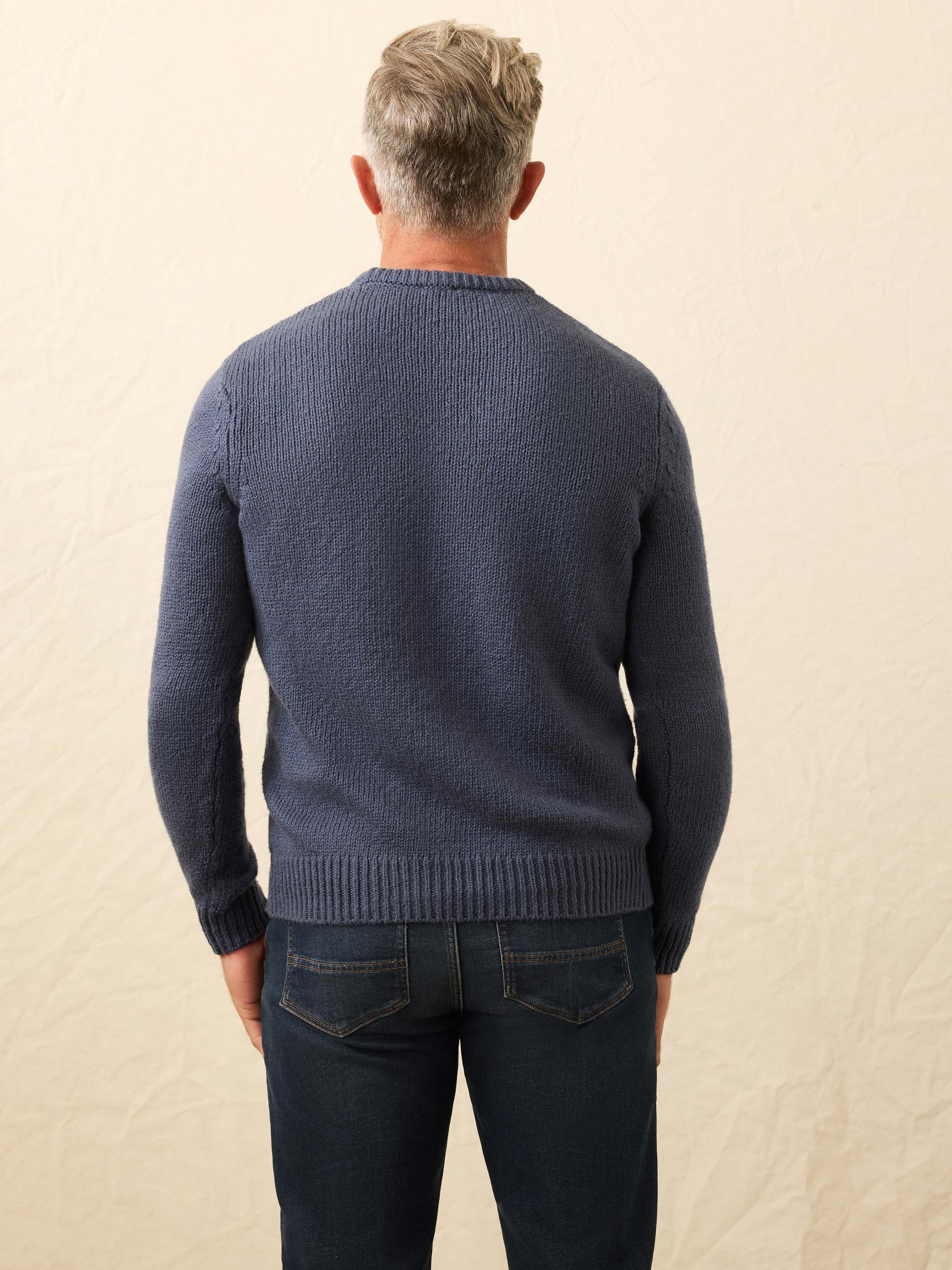 Heirloom Crewneck Sweater - Navy Lake Torch Stripe - Image 4