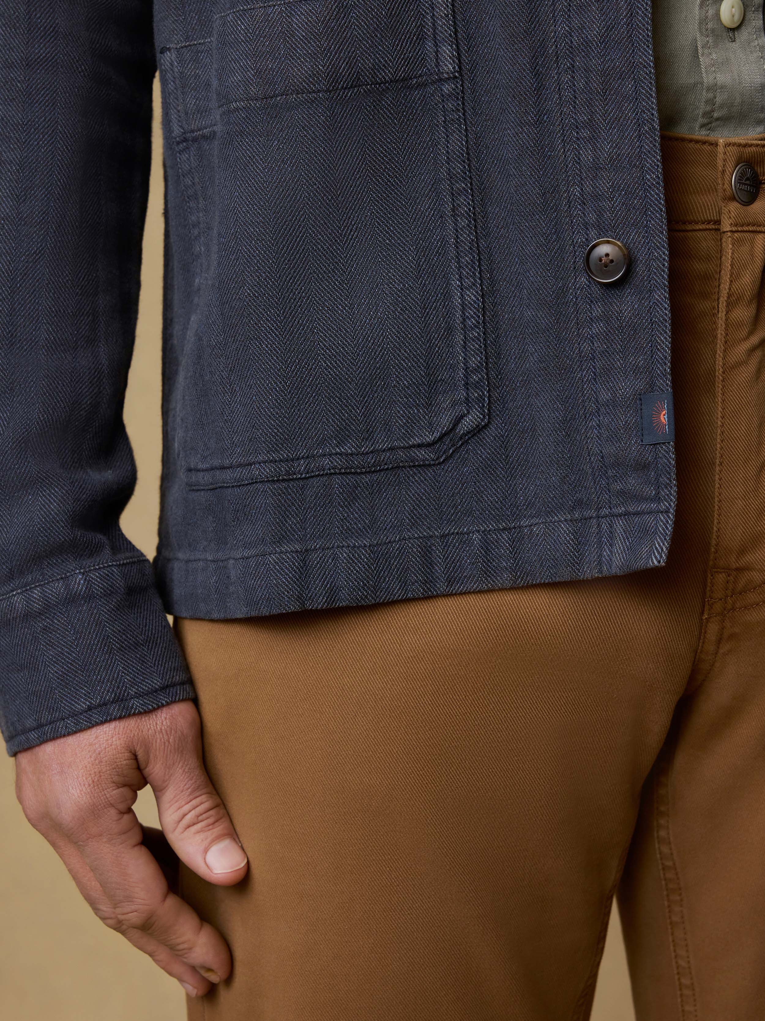 Herringbone Studio Jacket - Polar Night Herringbone - Image 6
