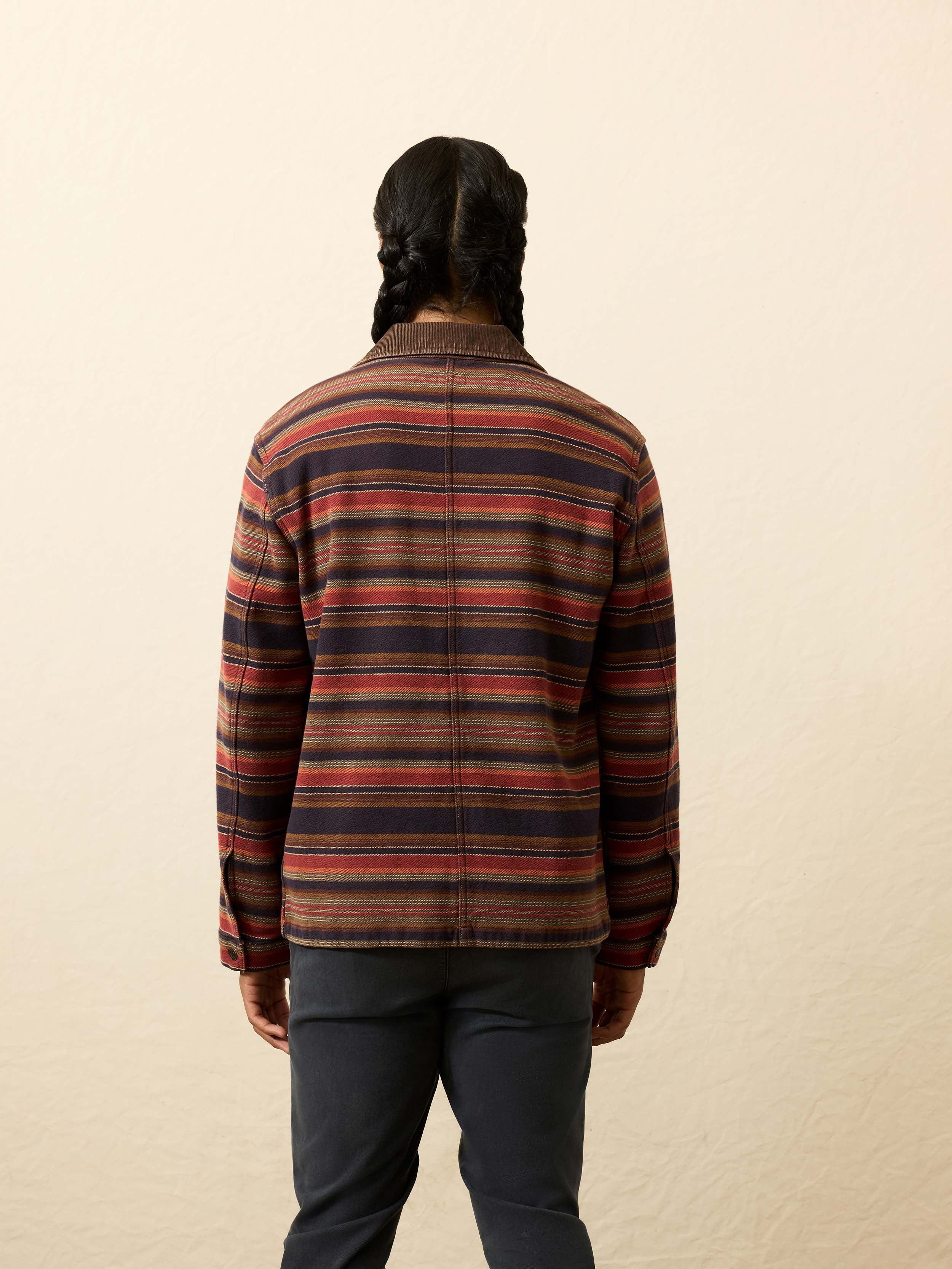 High Ridge Twill Studio Jacket - Night Time Fire Stripe - Image 4