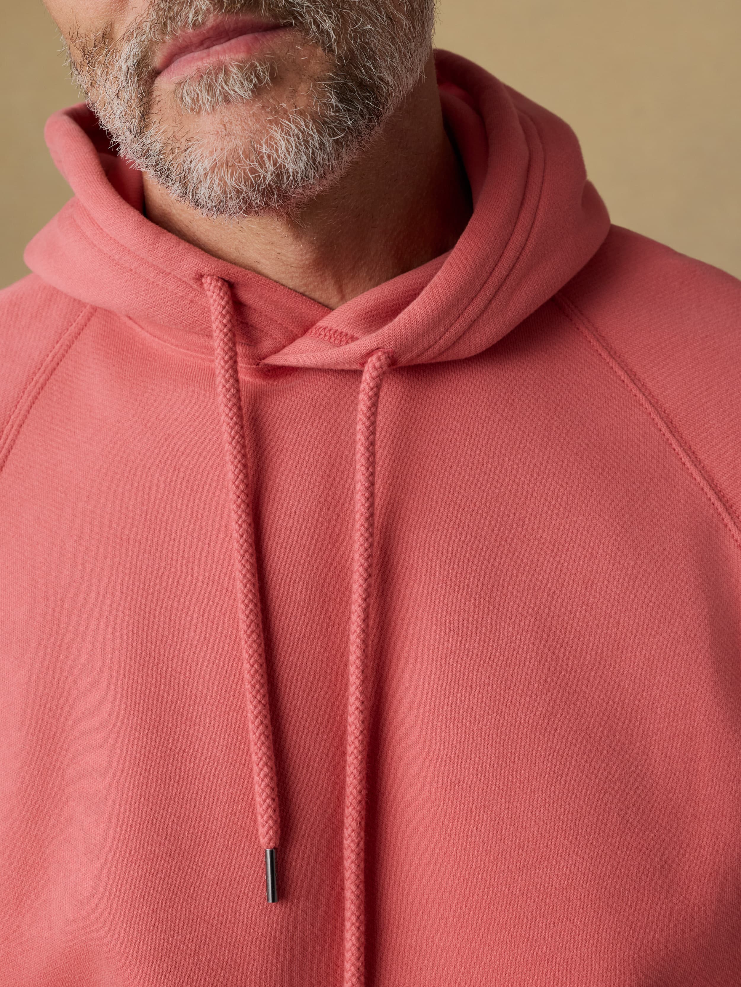High Standard Fleece Hoodie - Coral Red - Image 4
