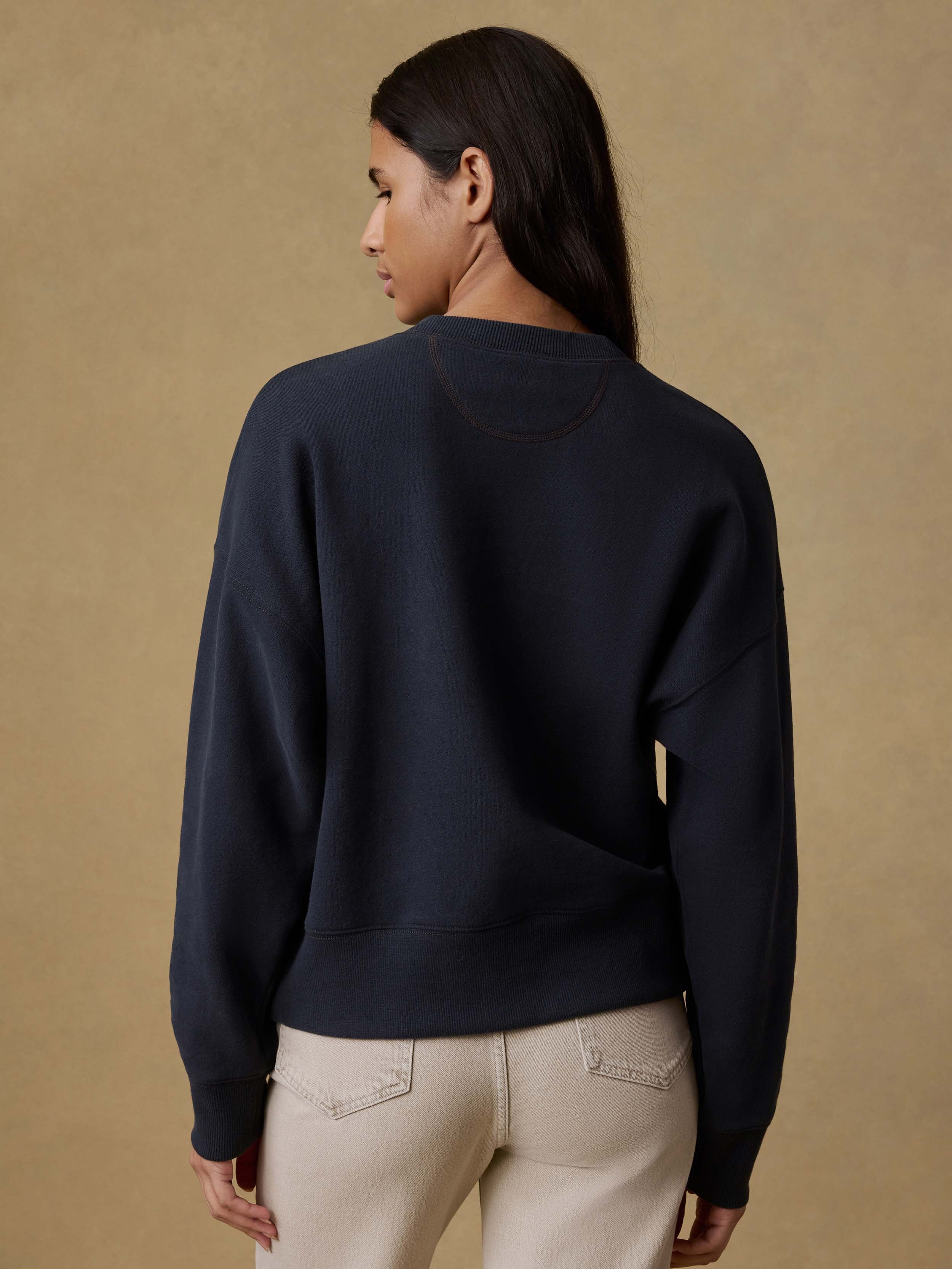 High Standard Fleece Vintage Crewneck - Black - Image 3