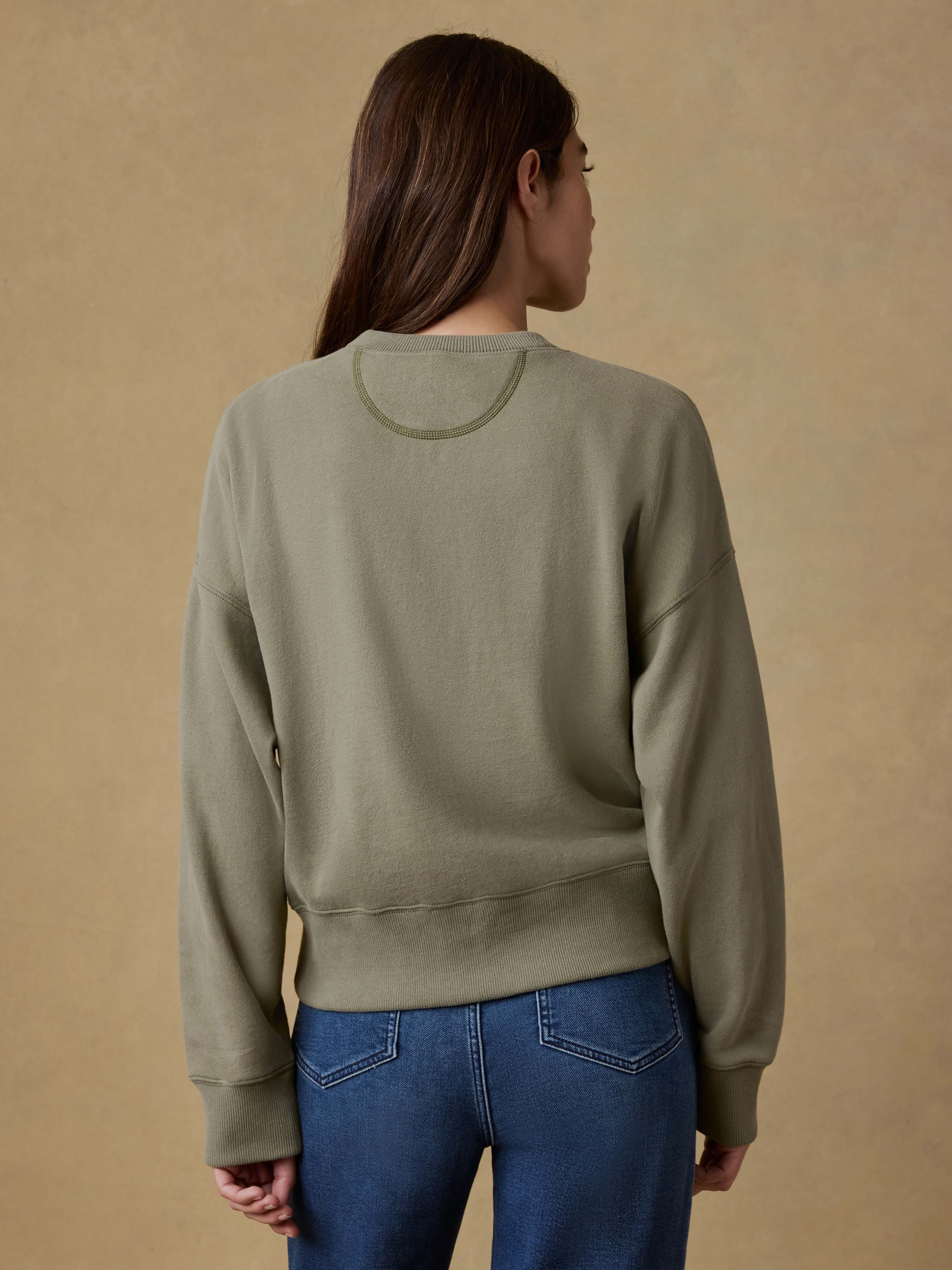 High Standard Fleece Vintage Crewneck - Island Olive - Image 5