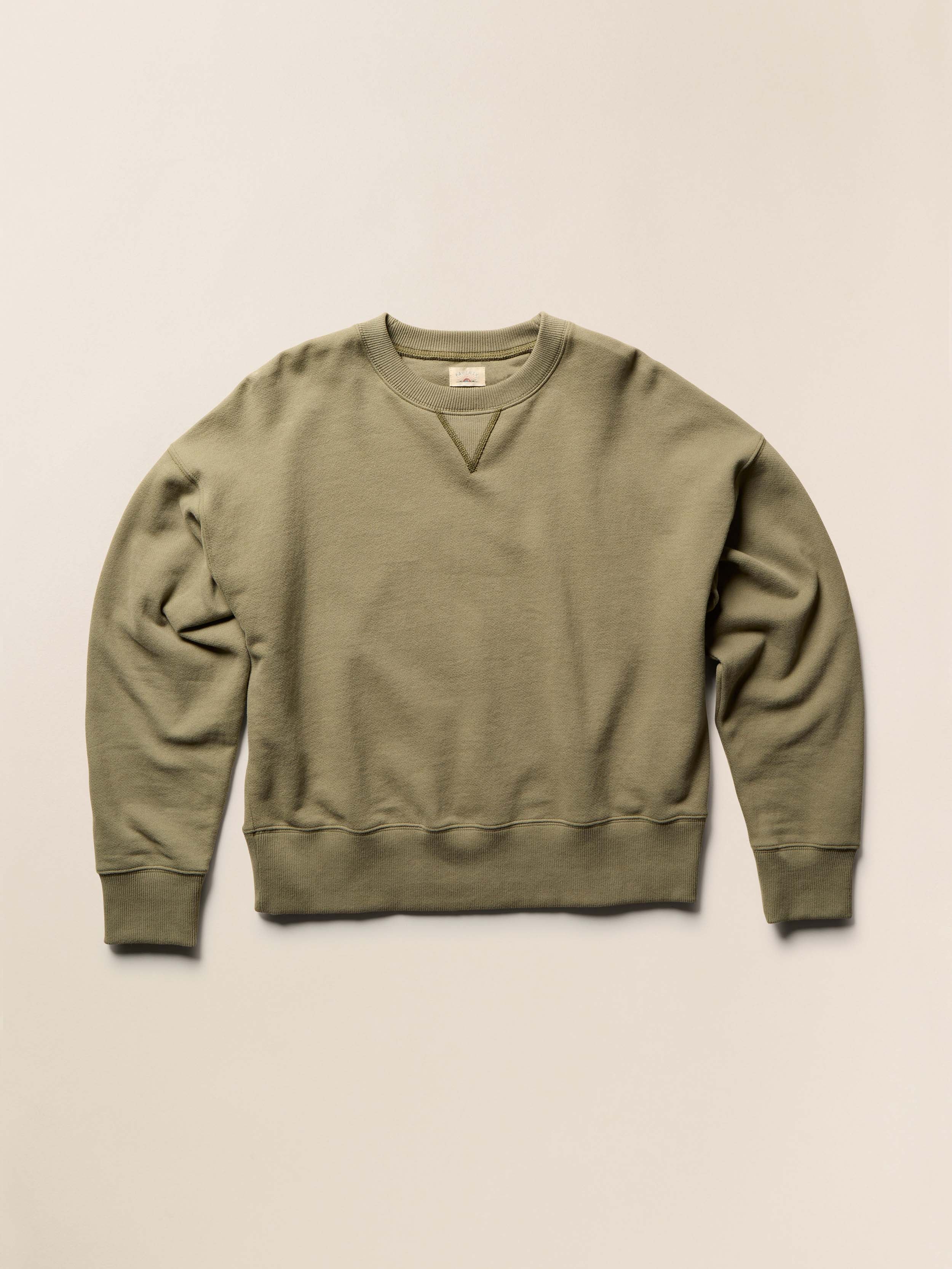High Standard Fleece Vintage Crewneck - Island Olive - Image 6