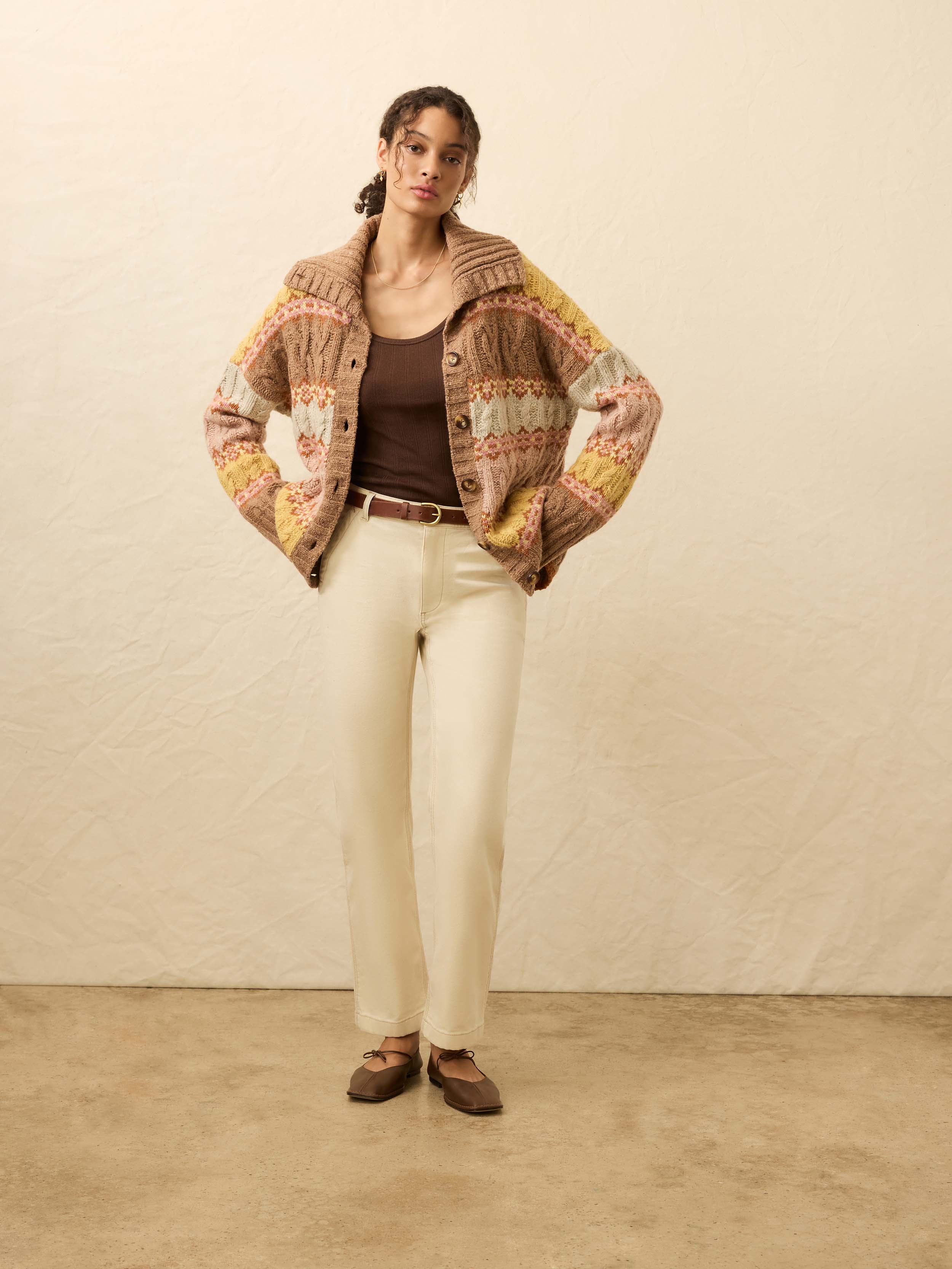 Highland Fairisle Cardigan - Lakeside Fairisle Haze - Image 3