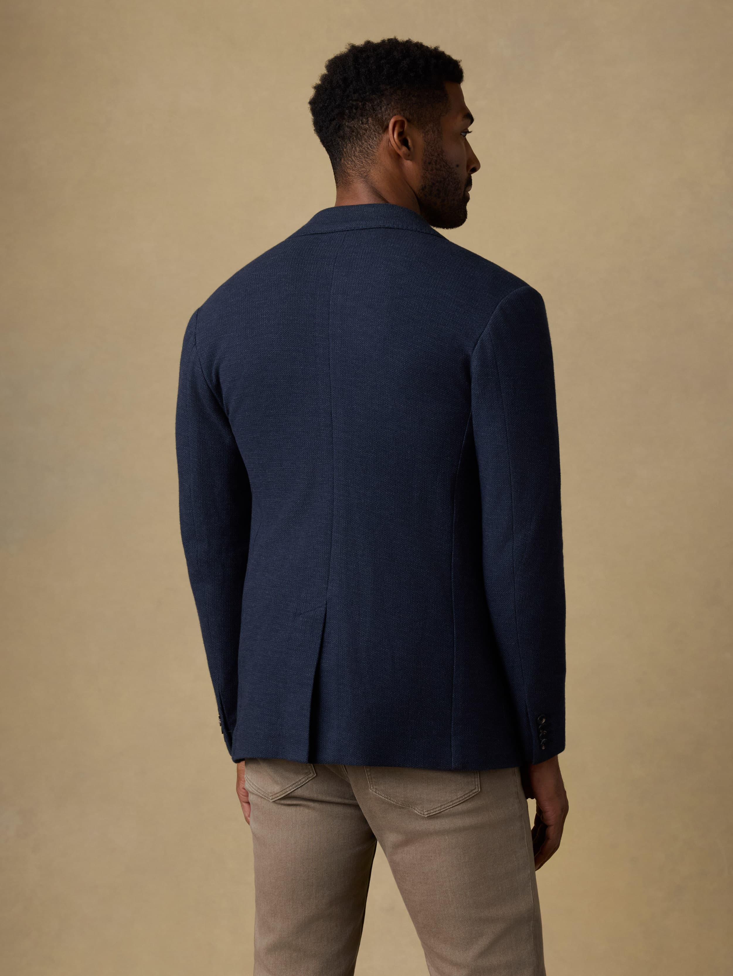 Highland Knit Blazer - Navy Ridge Melange - Image 3