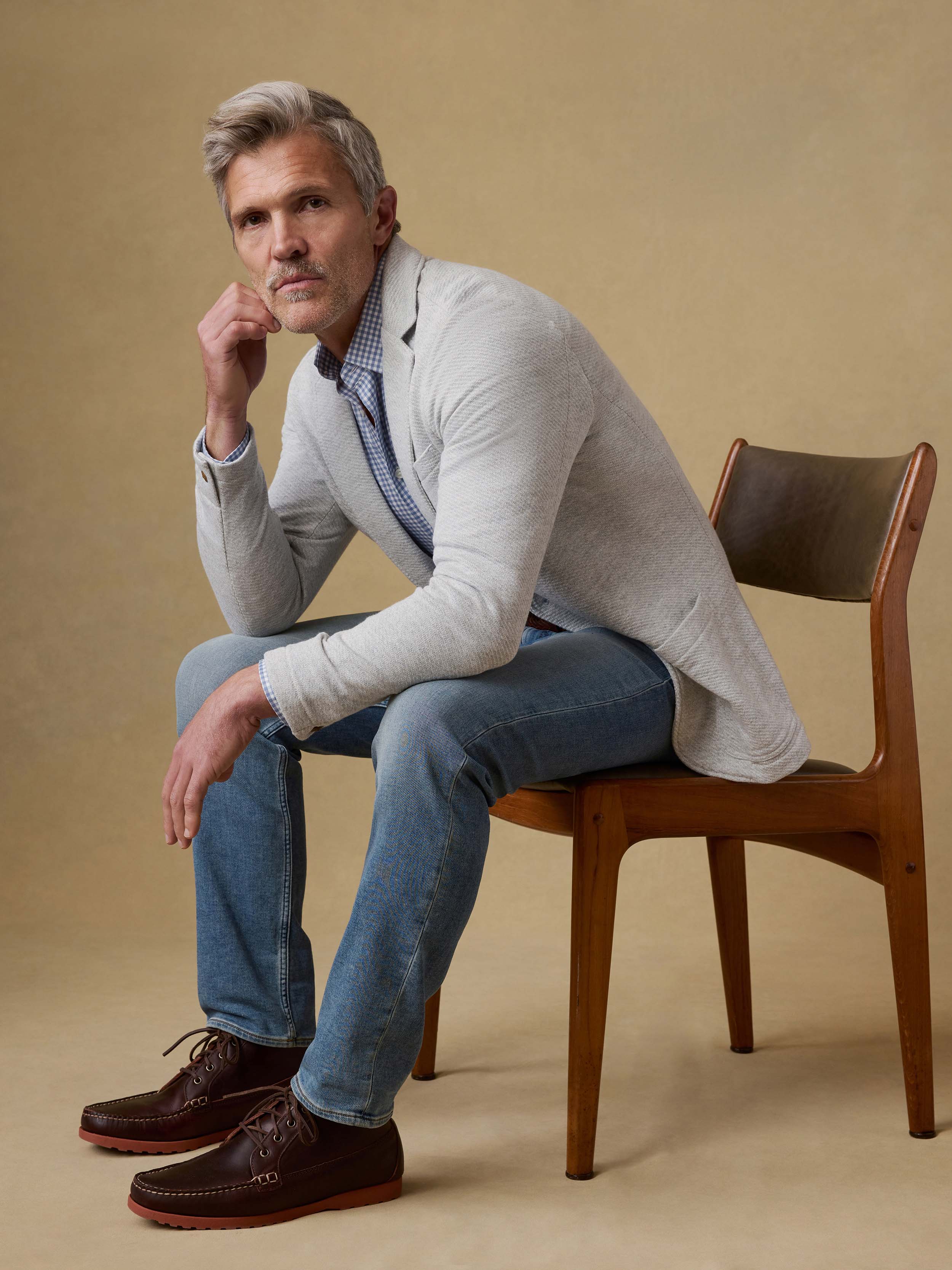 Inlet Knit Blazer - Heather Grey - Image 6