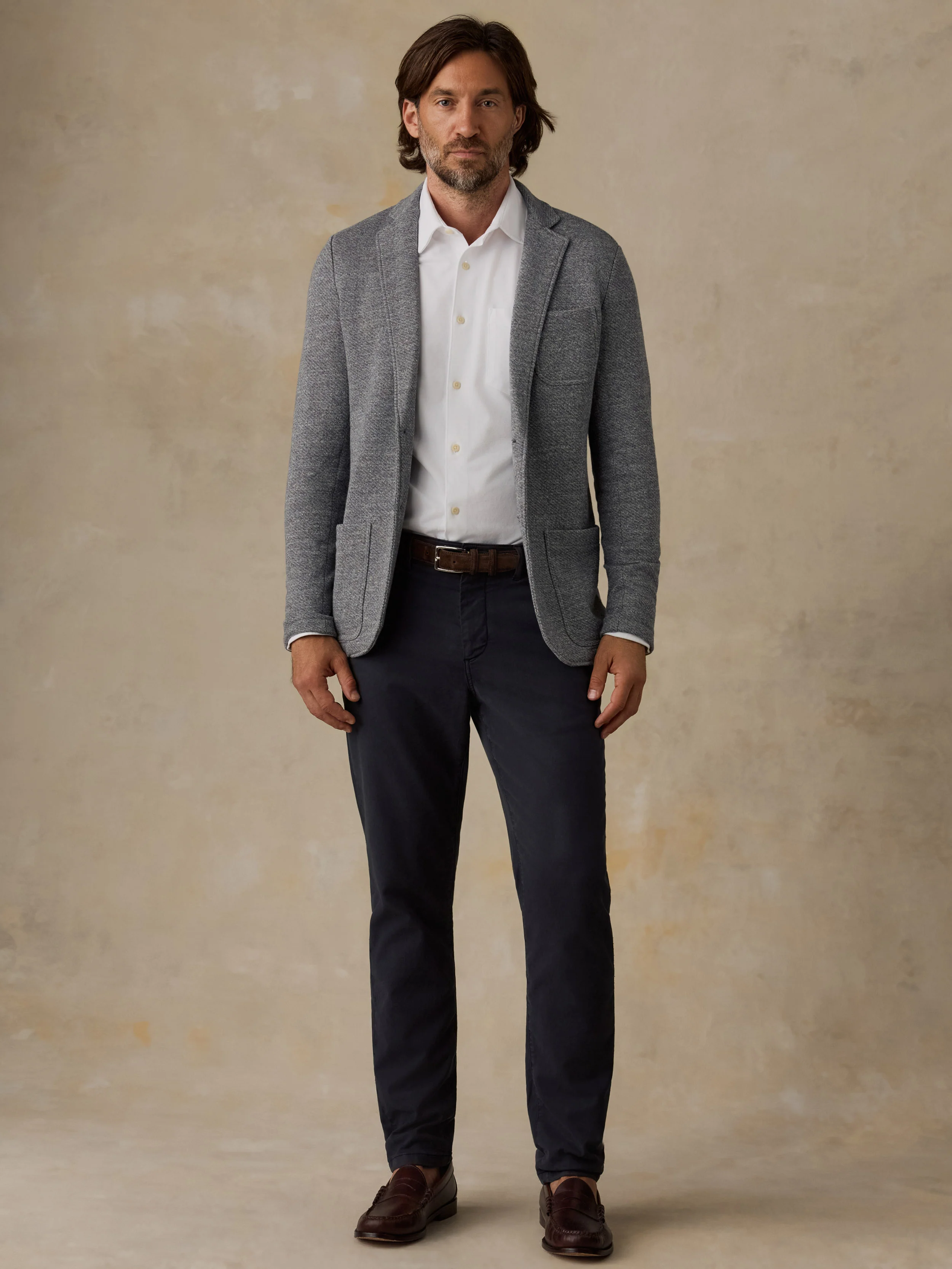 Inlet Knit Blazer (Tall) - Medium Grey Melange - Image 4